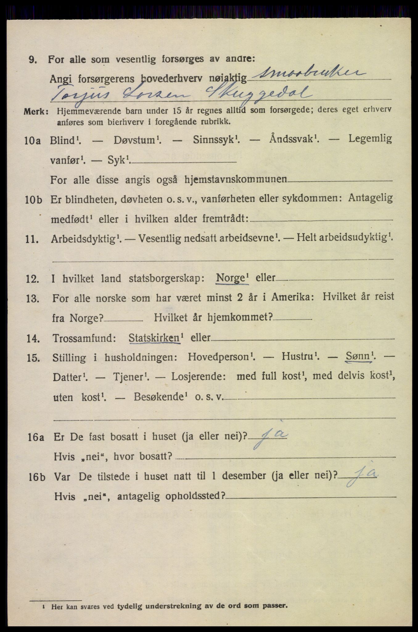 SAK, 1920 census for Søgne, 1920, p. 5590