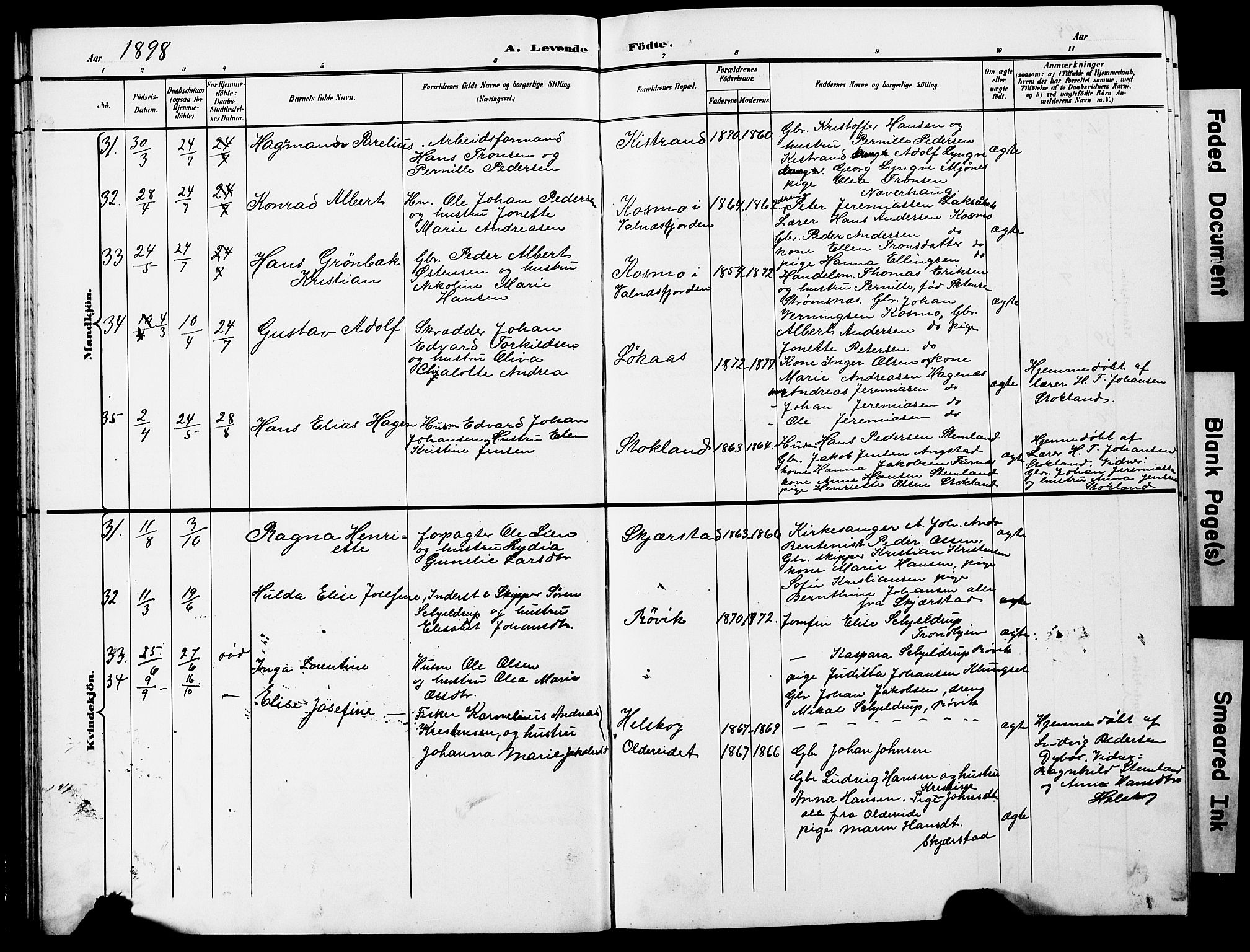 Ministerialprotokoller, klokkerbøker og fødselsregistre - Nordland, AV/SAT-A-1459/852/L0755: Parish register (copy) no. 852C06, 1895-1902