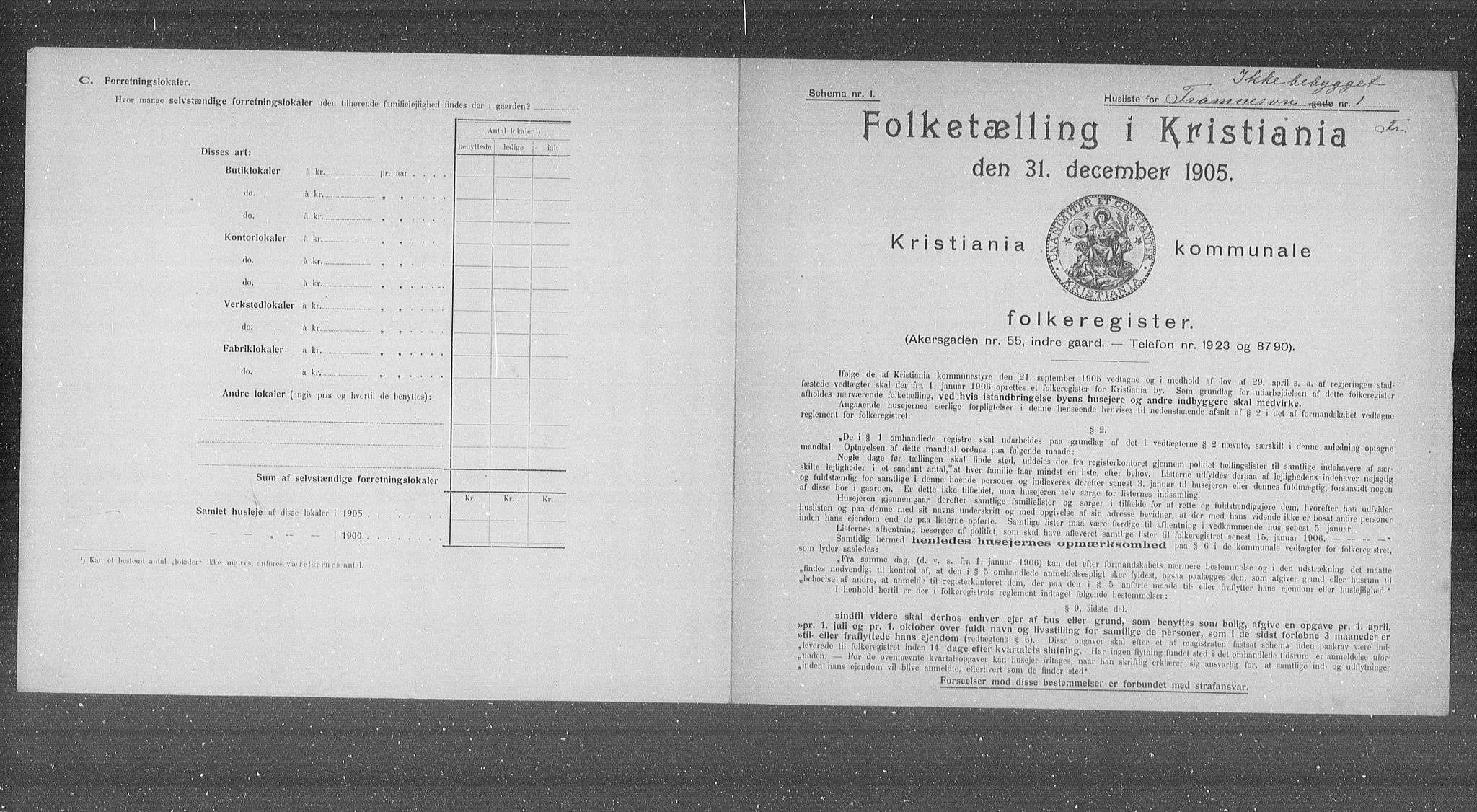 OBA, Municipal Census 1905 for Kristiania, 1905, p. 13147