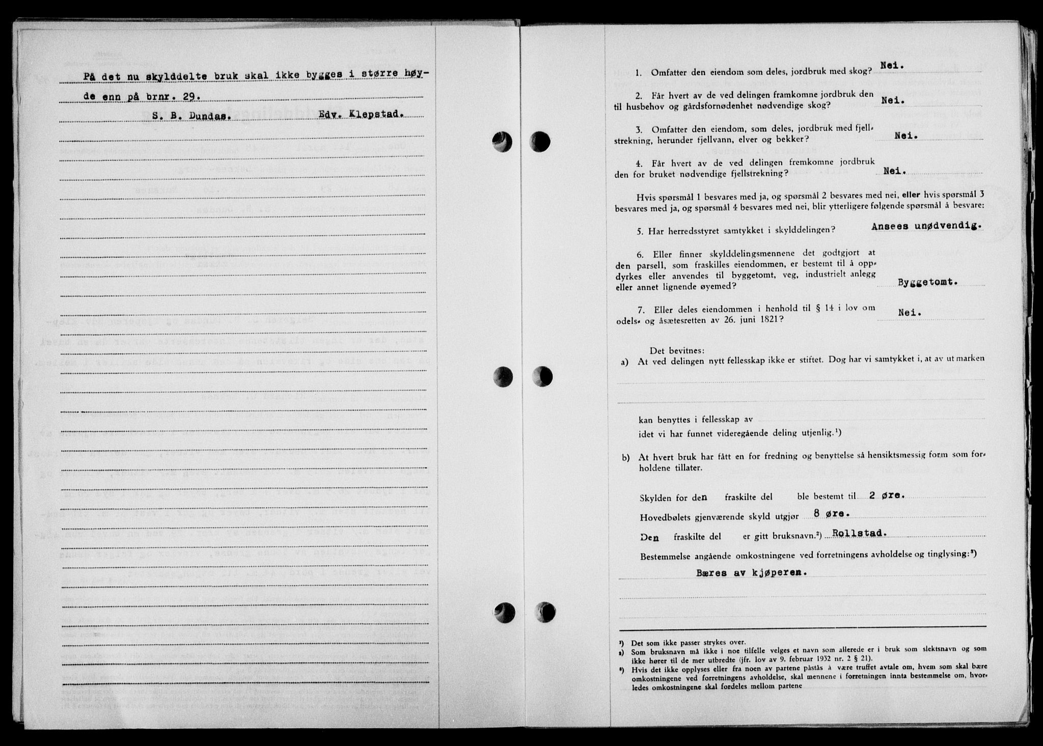 Lofoten sorenskriveri, SAT/A-0017/1/2/2C/L0018a: Mortgage book no. 18a, 1948-1948, Diary no: : 802/1948