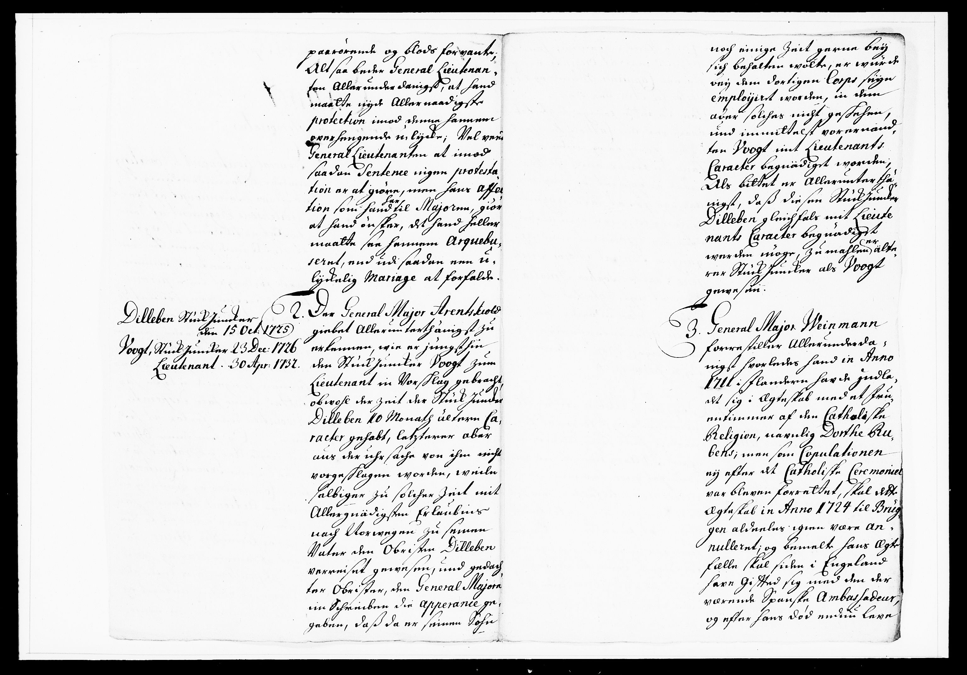 Krigskollegiet, Krigskancelliet, DRA/A-0006/-/1103-1107: Refererede sager, 1732, p. 252
