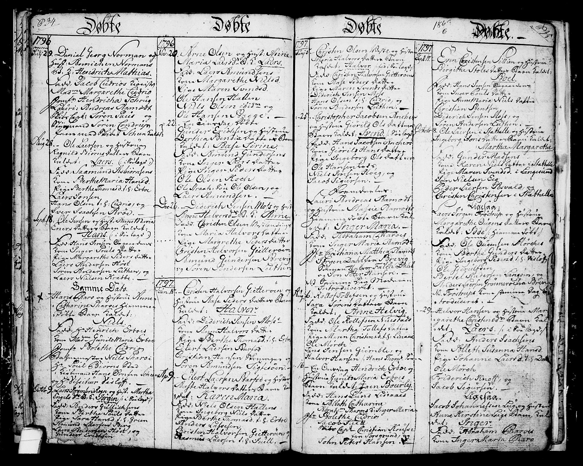 Langesund kirkebøker, AV/SAKO-A-280/G/Ga/L0001: Parish register (copy) no. 1, 1783-1801, p. 34-35