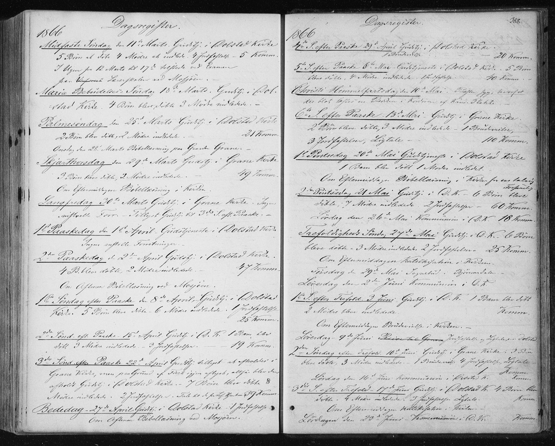 Ministerialprotokoller, klokkerbøker og fødselsregistre - Nordland, SAT/A-1459/820/L0294: Parish register (official) no. 820A15, 1866-1879, p. 388