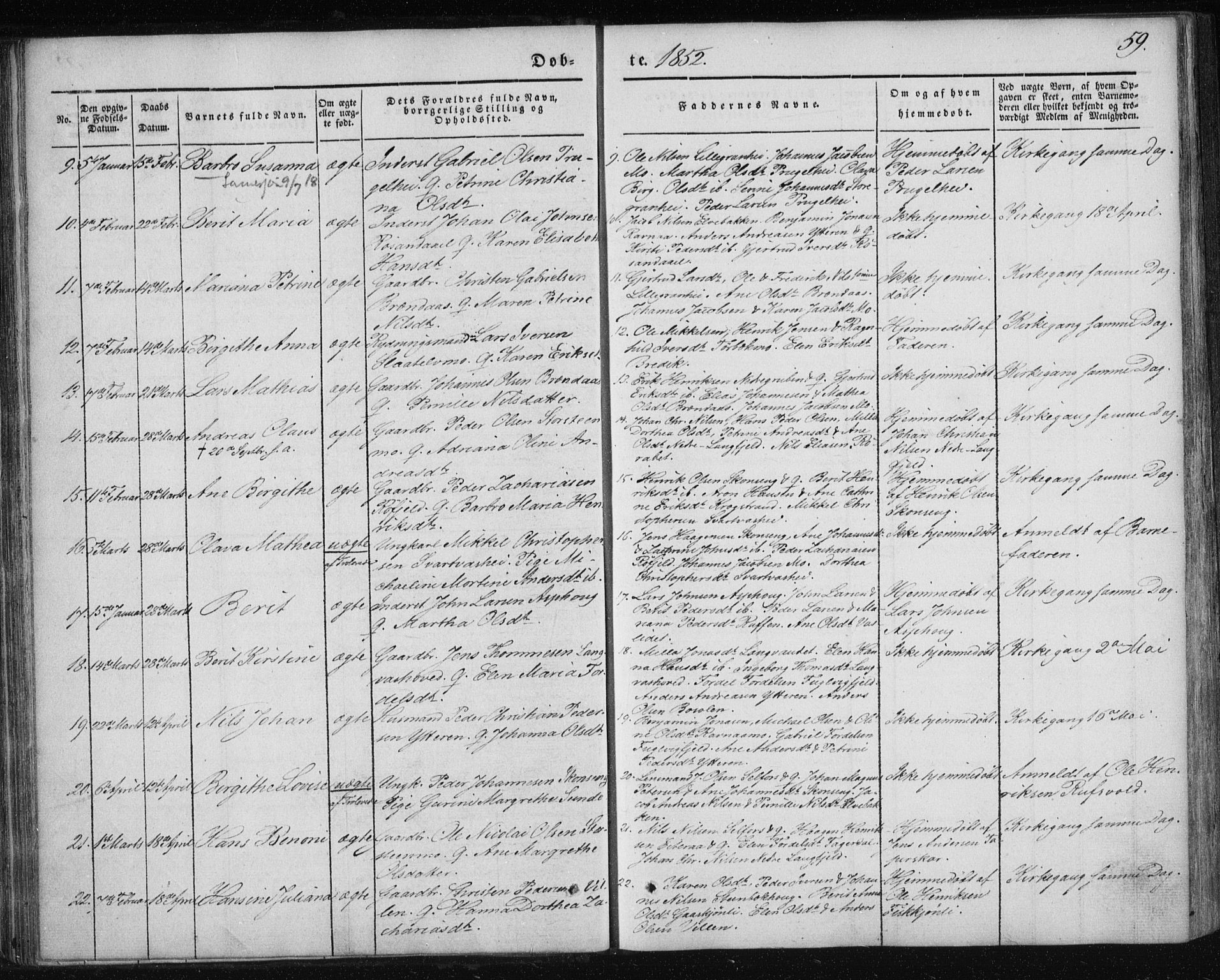 Ministerialprotokoller, klokkerbøker og fødselsregistre - Nordland, AV/SAT-A-1459/827/L0391: Parish register (official) no. 827A03, 1842-1852, p. 59