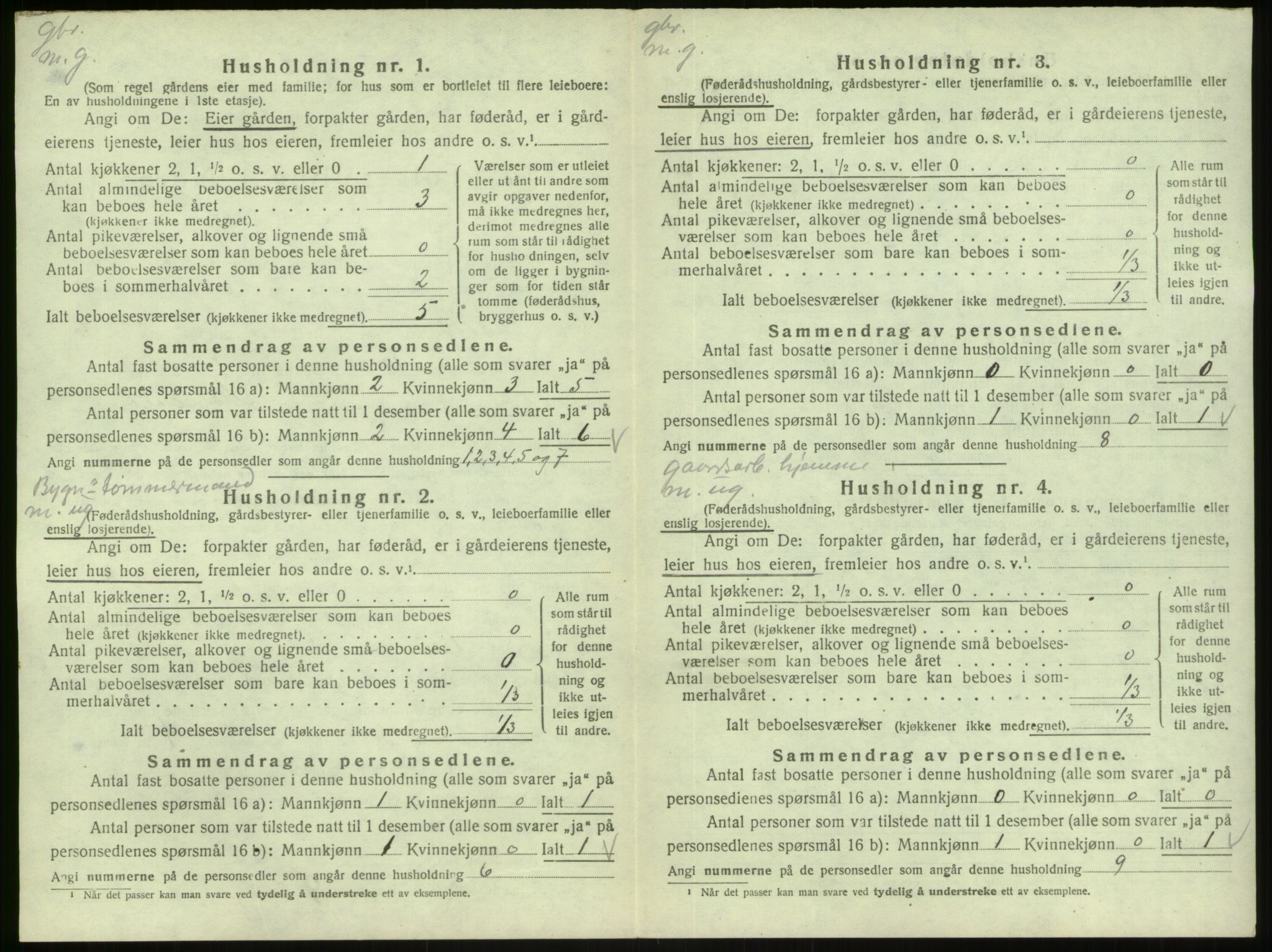 SAB, 1920 census for Masfjorden, 1920, p. 294