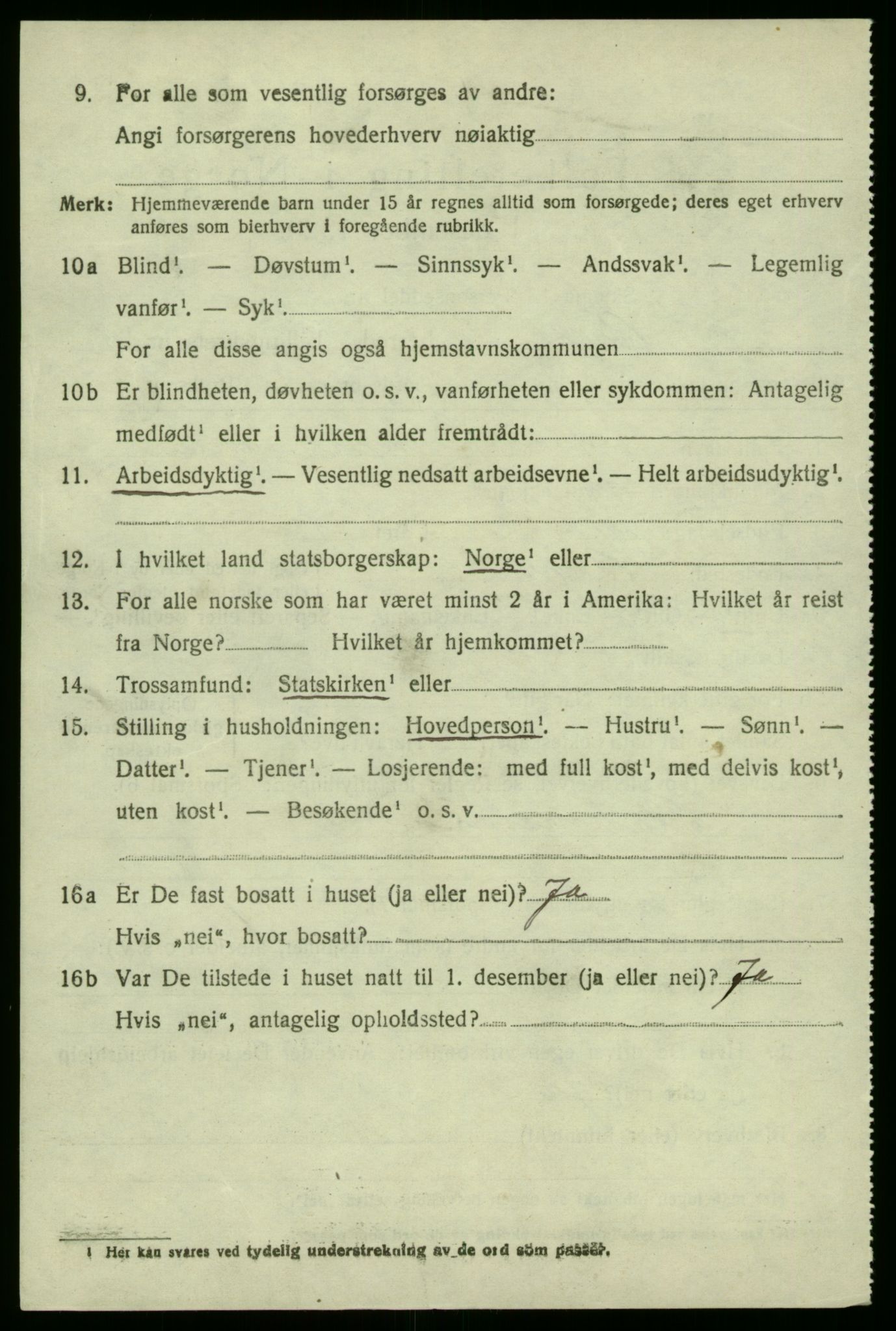 SAB, 1920 census for Brekke, 1920, p. 1725