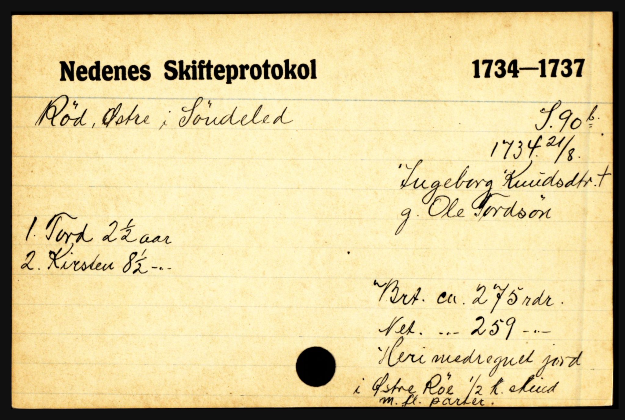 Nedenes sorenskriveri før 1824, AV/SAK-1221-0007/H, p. 24603