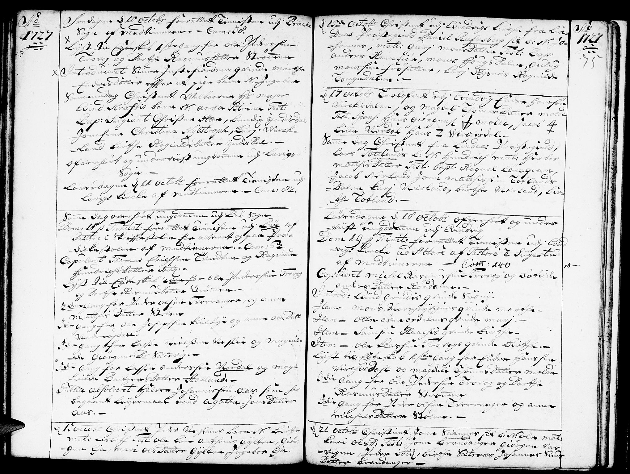 Gulen sokneprestembete, AV/SAB-A-80201/H/Haa/Haaa/L0008: Parish register (official) no. A 8, 1723-1728, p. 75