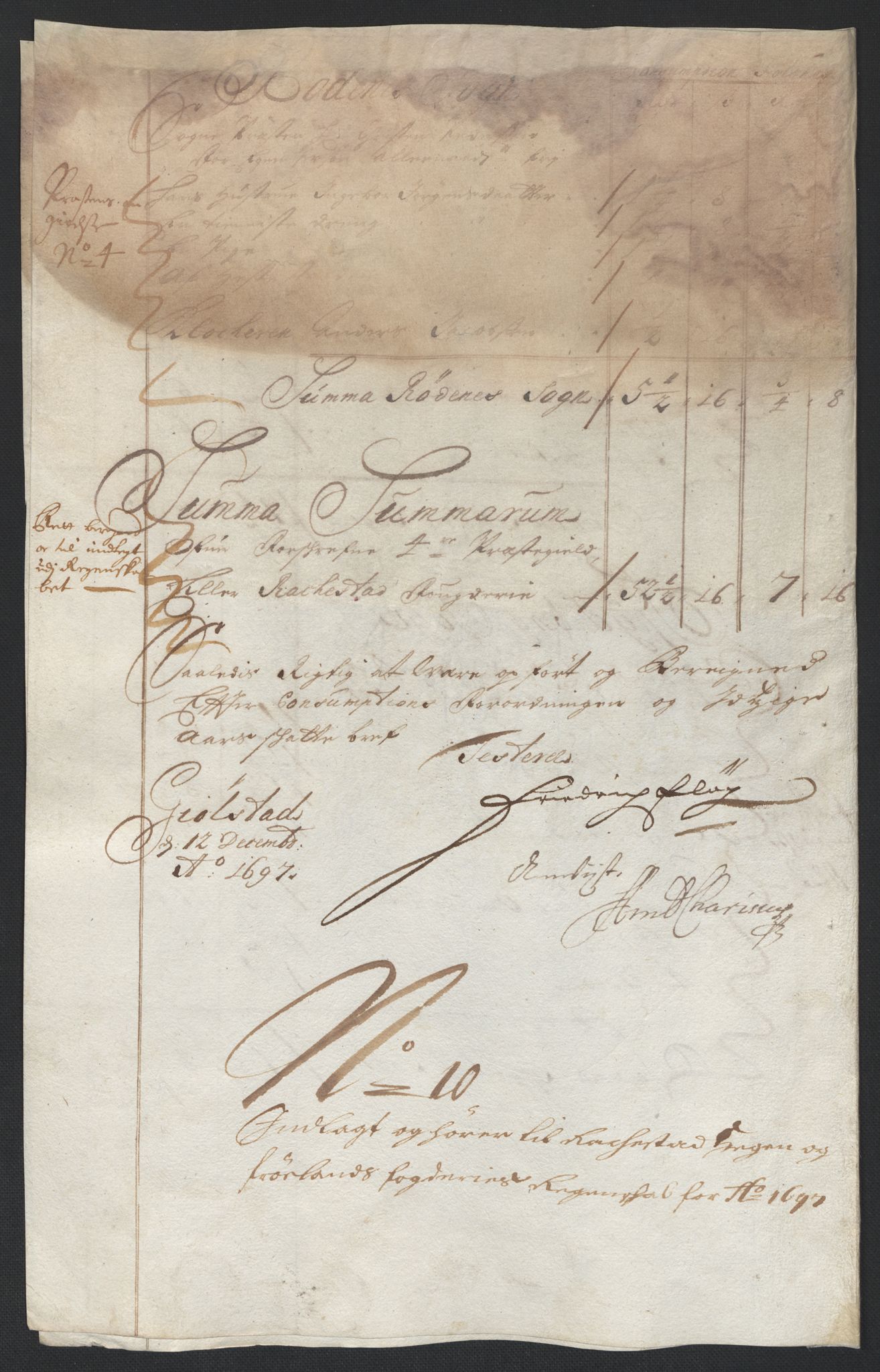 Rentekammeret inntil 1814, Reviderte regnskaper, Fogderegnskap, AV/RA-EA-4092/R07/L0287: Fogderegnskap Rakkestad, Heggen og Frøland, 1697, p. 234