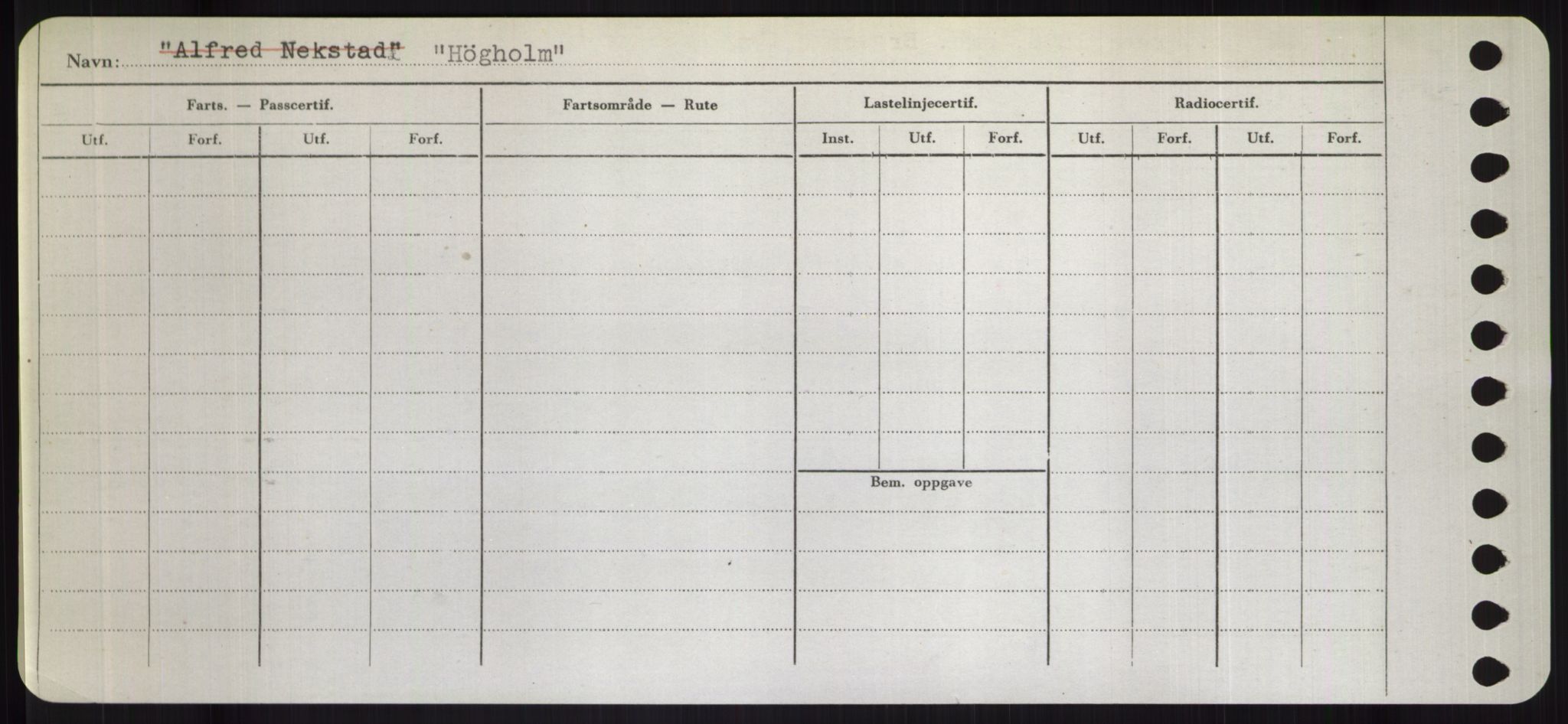 Sjøfartsdirektoratet med forløpere, Skipsmålingen, RA/S-1627/H/Hd/L0017: Fartøy, Holi-Hå, p. 490