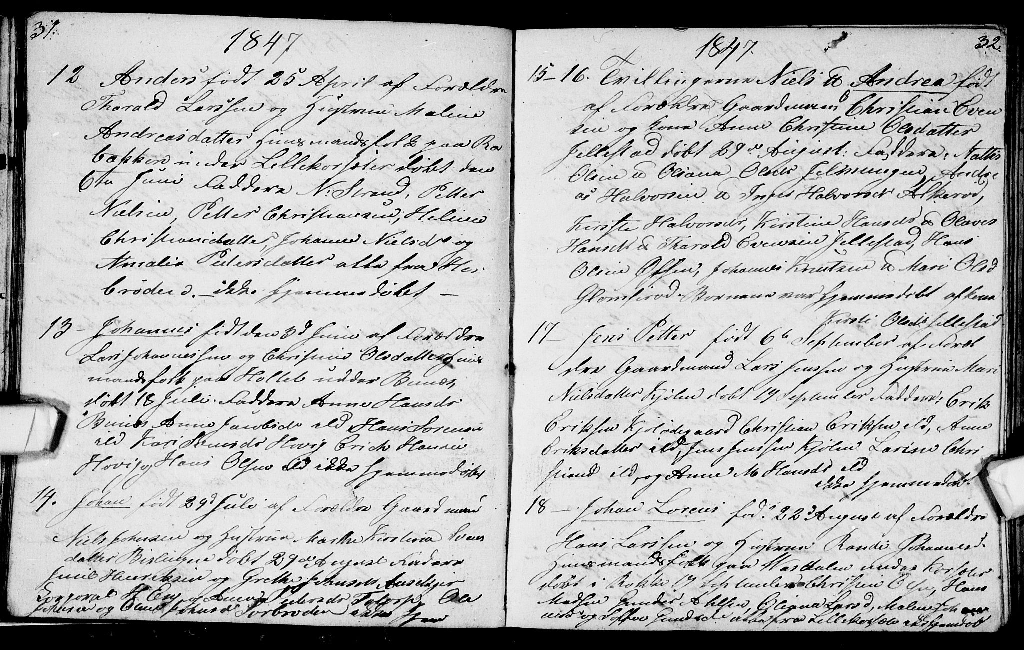 Berg prestekontor Kirkebøker, AV/SAO-A-10902/G/Gc/L0001: Parish register (copy) no. III 1, 1844-1855, p. 31-32