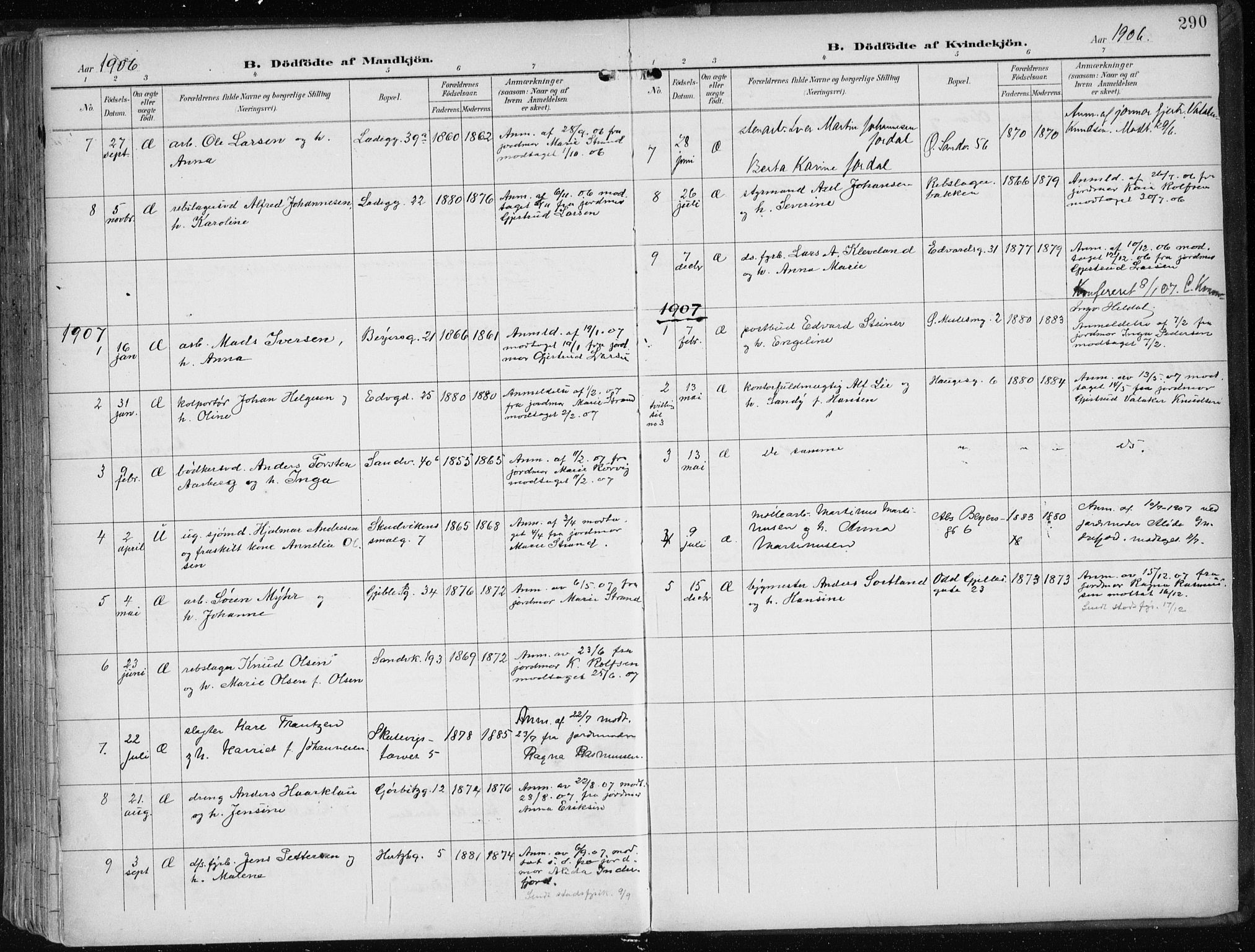 Sandviken Sokneprestembete, SAB/A-77601/H/Ha/L0006: Parish register (official) no. B 3, 1901-1912, p. 290