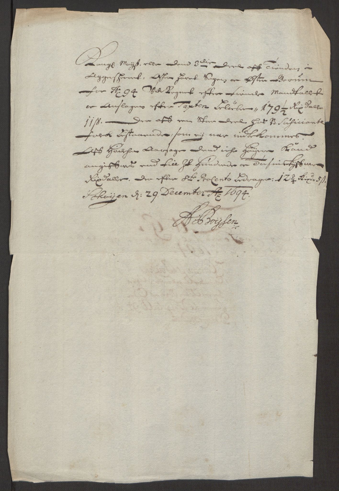 Rentekammeret inntil 1814, Reviderte regnskaper, Fogderegnskap, RA/EA-4092/R10/L0438: Fogderegnskap Aker og Follo, 1694, p. 133