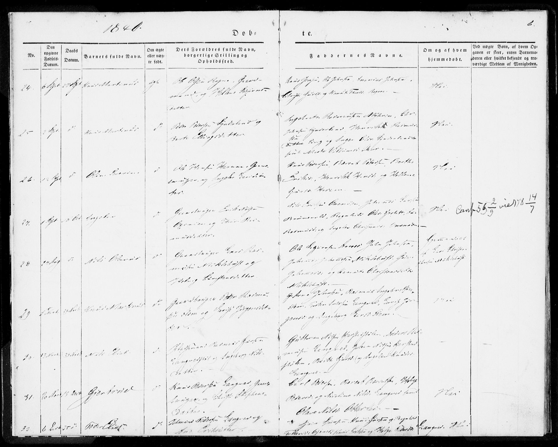 Ministerialprotokoller, klokkerbøker og fødselsregistre - Møre og Romsdal, AV/SAT-A-1454/536/L0496: Parish register (official) no. 536A05, 1840-1847, p. 6