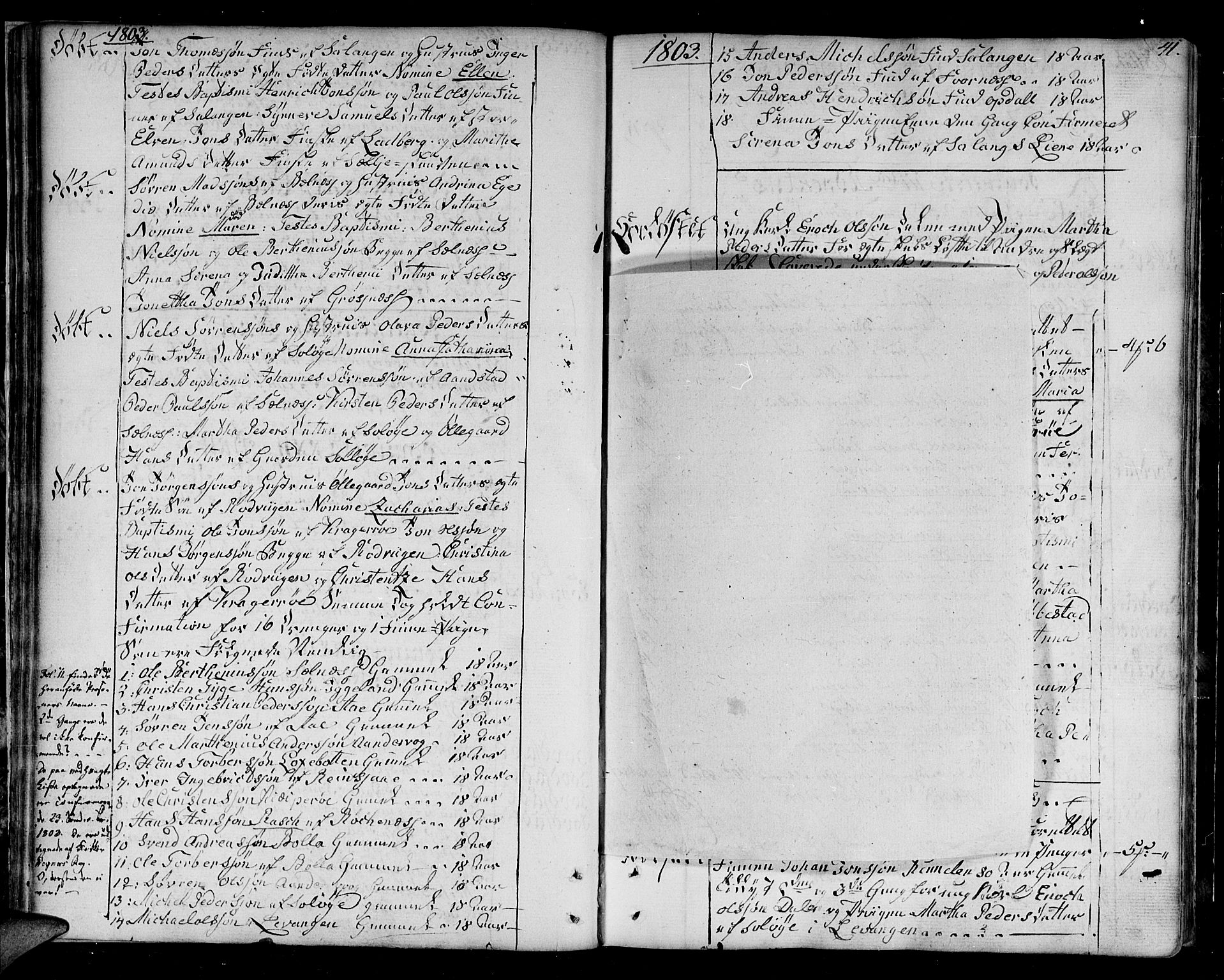 Ibestad sokneprestembete, AV/SATØ-S-0077/H/Ha/Haa/L0004kirke: Parish register (official) no. 4, 1801-1824, p. 41