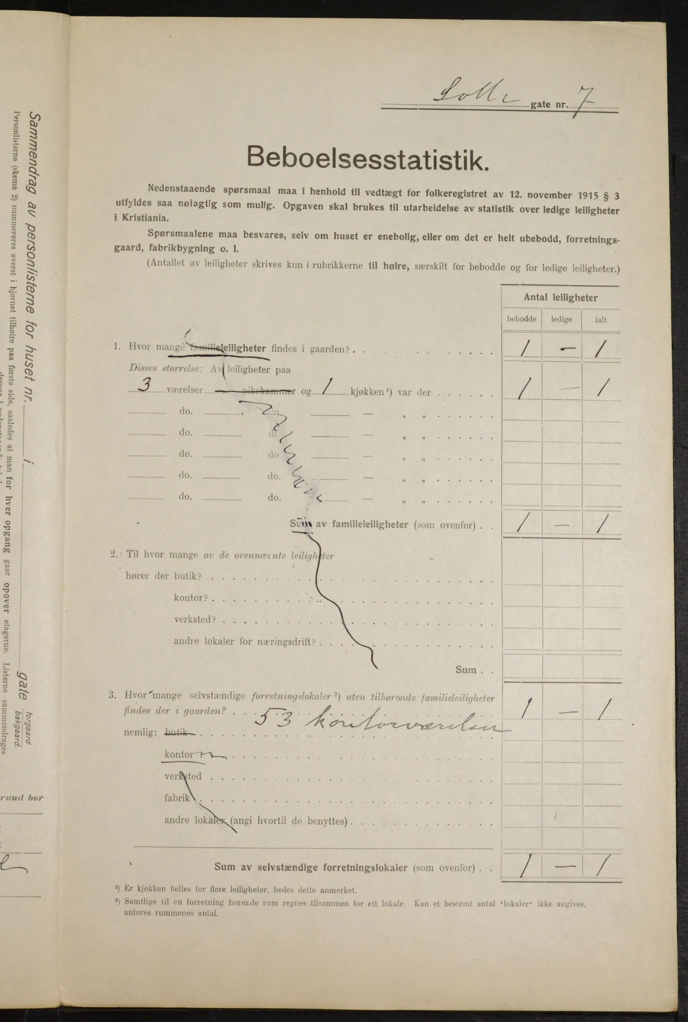 OBA, Municipal Census 1916 for Kristiania, 1916, p. 102198