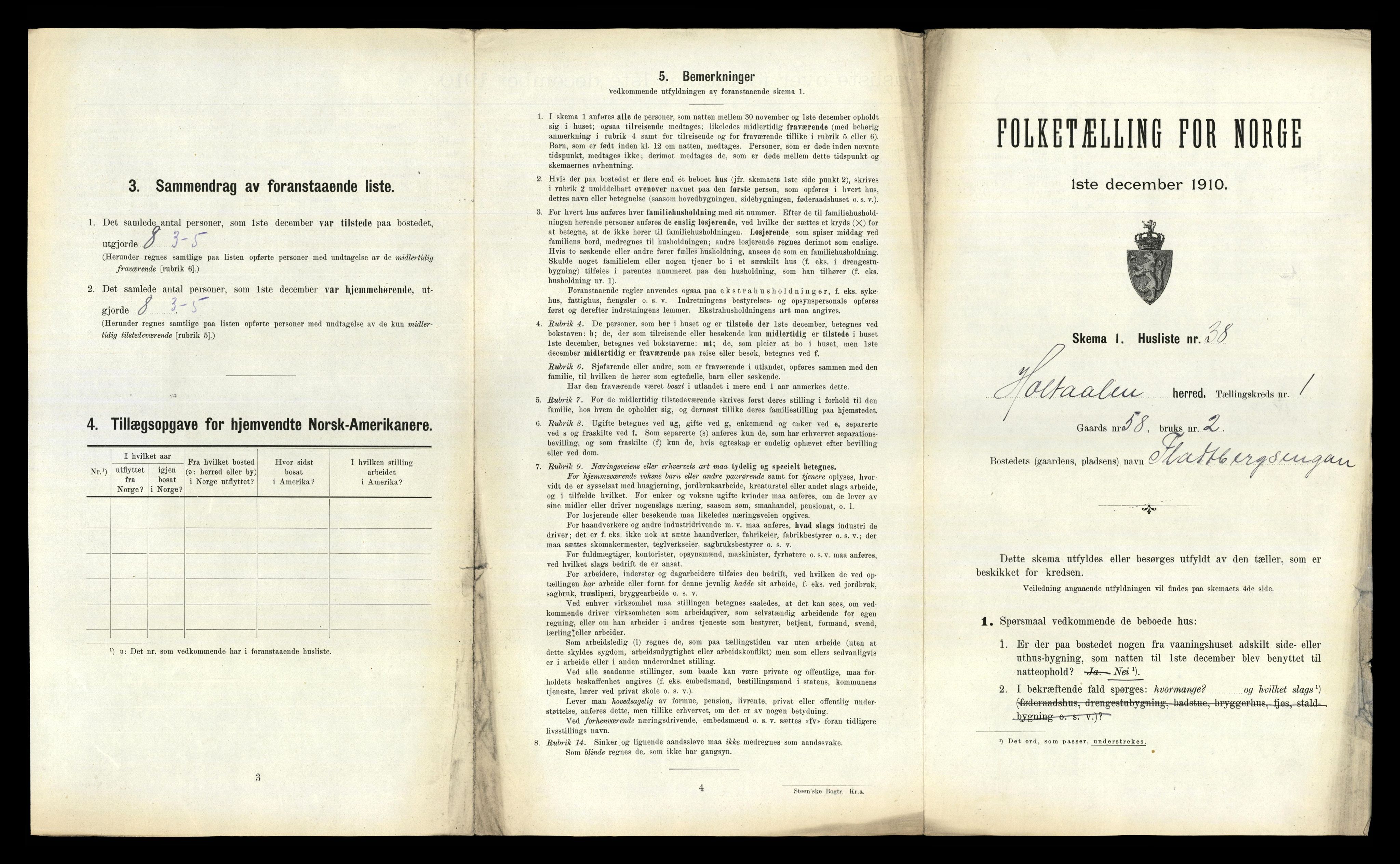 RA, 1910 census for Haltdalen, 1910, p. 94