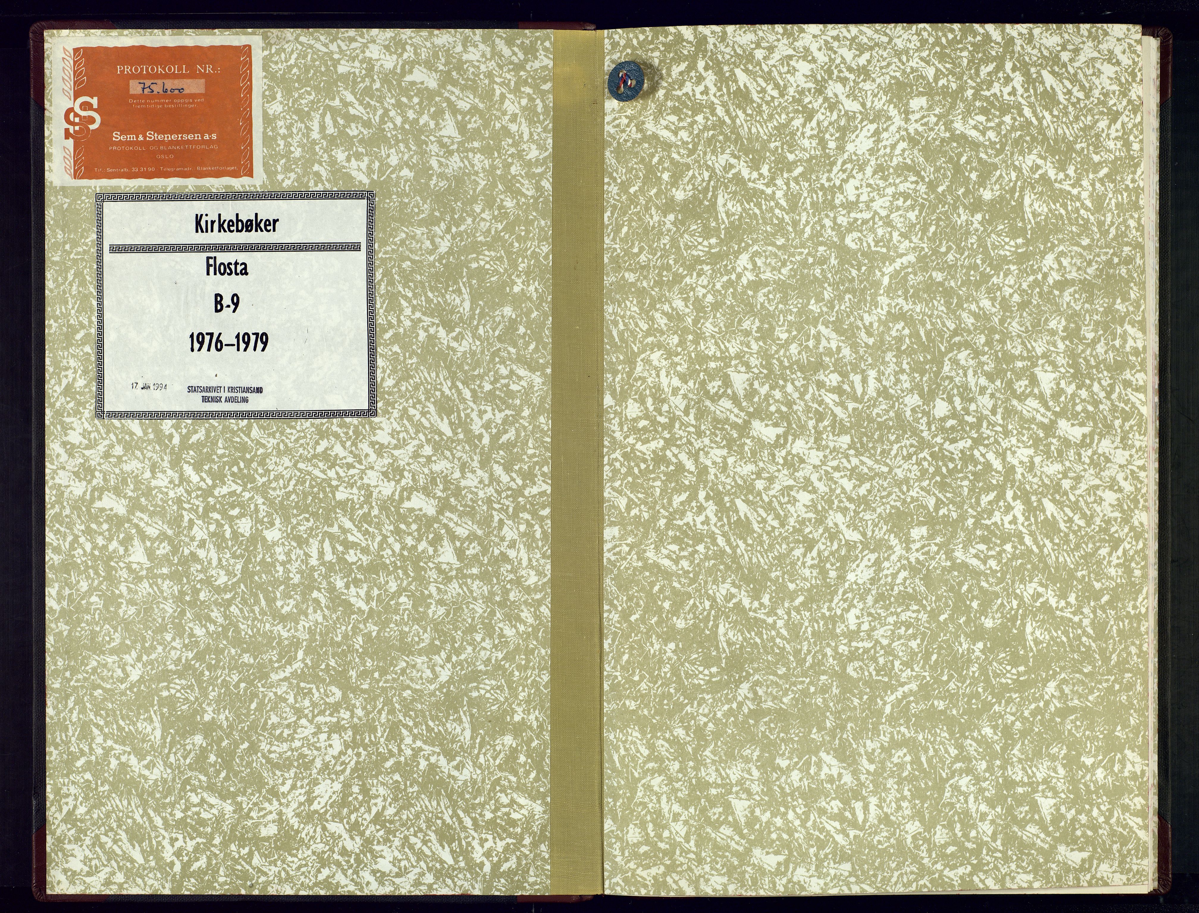 Dypvåg sokneprestkontor, AV/SAK-1111-0007/F/Fb/Fbb/L0009: Parish register (copy) no. B-9, 1976-1979