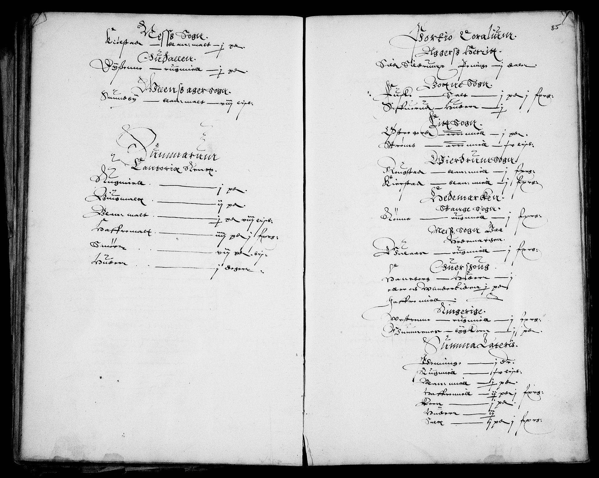 Rentekammeret inntil 1814, Realistisk ordnet avdeling, AV/RA-EA-4070/Fc/Fca/L0001/0001: [Ca I]  Akershus stift / Oslo kapitels og Tønsberg prostis jordebok, 1618, p. 84-85