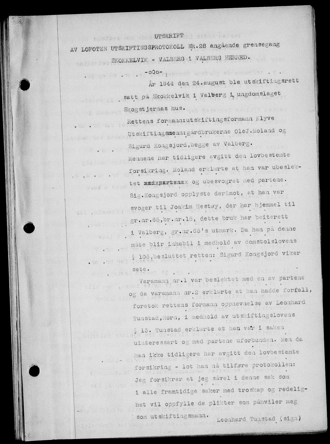 Lofoten sorenskriveri, SAT/A-0017/1/2/2C/L0013a: Mortgage book no. 13a, 1944-1946, Diary no: : 1332/1944