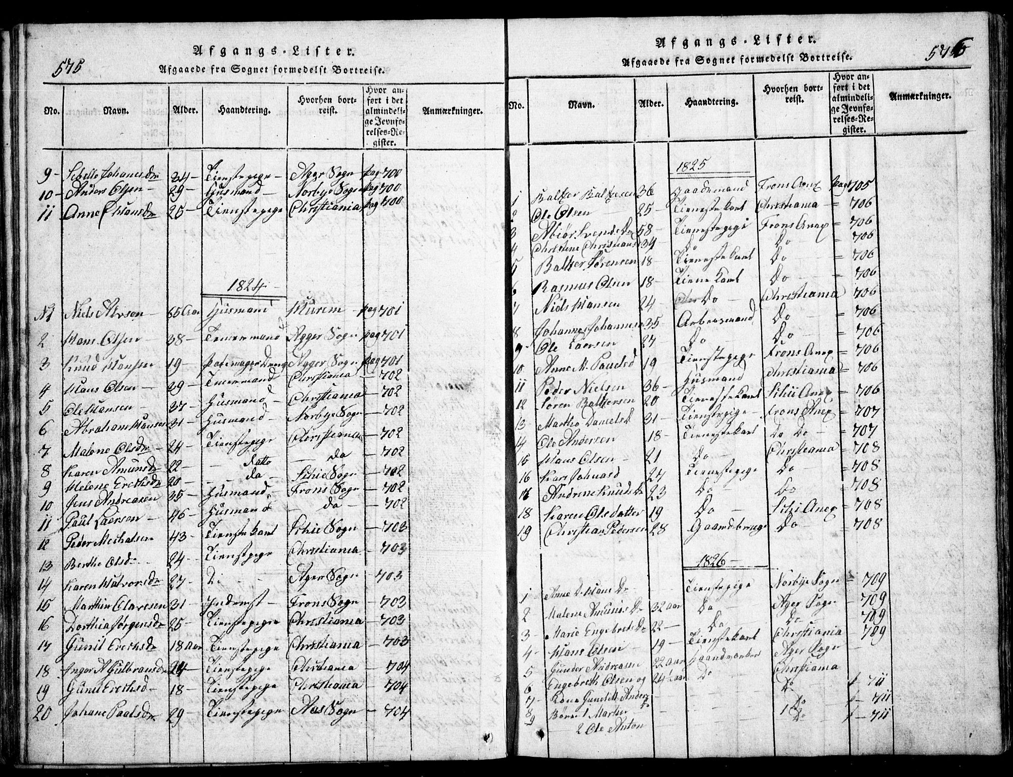 Nesodden prestekontor Kirkebøker, AV/SAO-A-10013/G/Ga/L0001: Parish register (copy) no. I 1, 1814-1847, p. 575-576