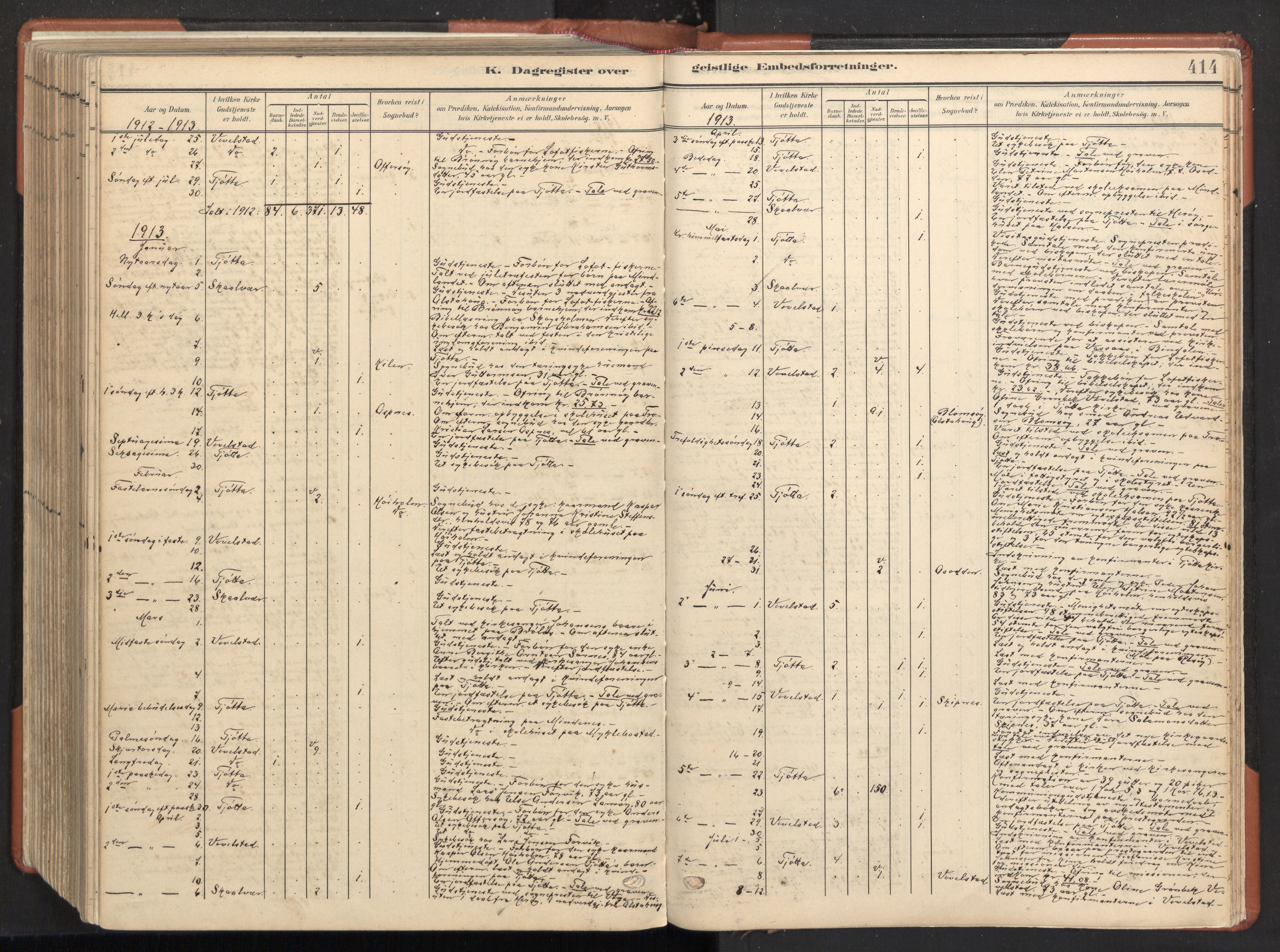 Ministerialprotokoller, klokkerbøker og fødselsregistre - Nordland, AV/SAT-A-1459/817/L0265: Parish register (official) no. 817A05, 1908-1944, p. 414