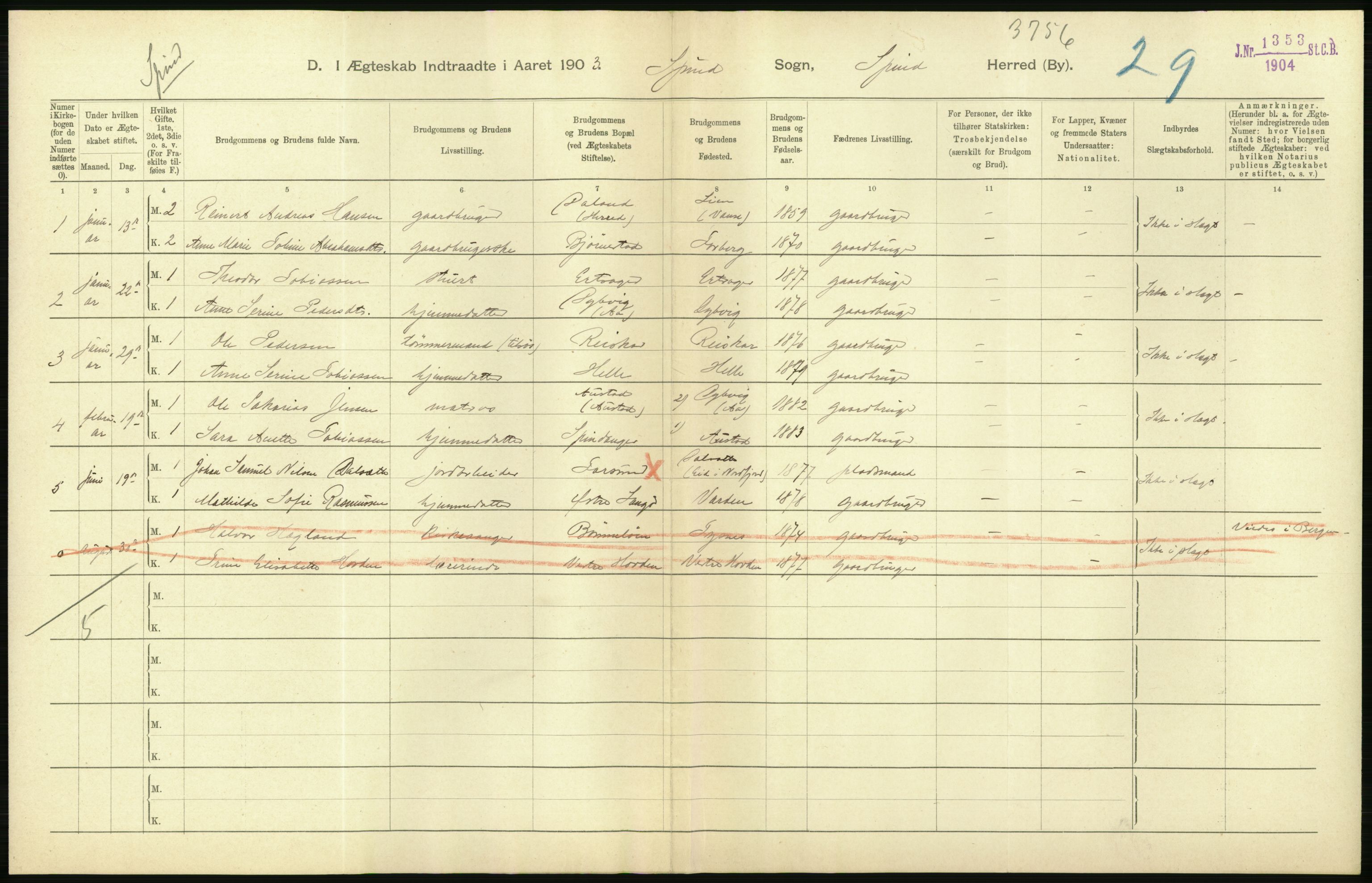 Statistisk sentralbyrå, Sosiodemografiske emner, Befolkning, AV/RA-S-2228/D/Df/Dfa/Dfaa/L0011: Lister og Mandal amt: Fødte, gifte, døde, 1903, p. 292