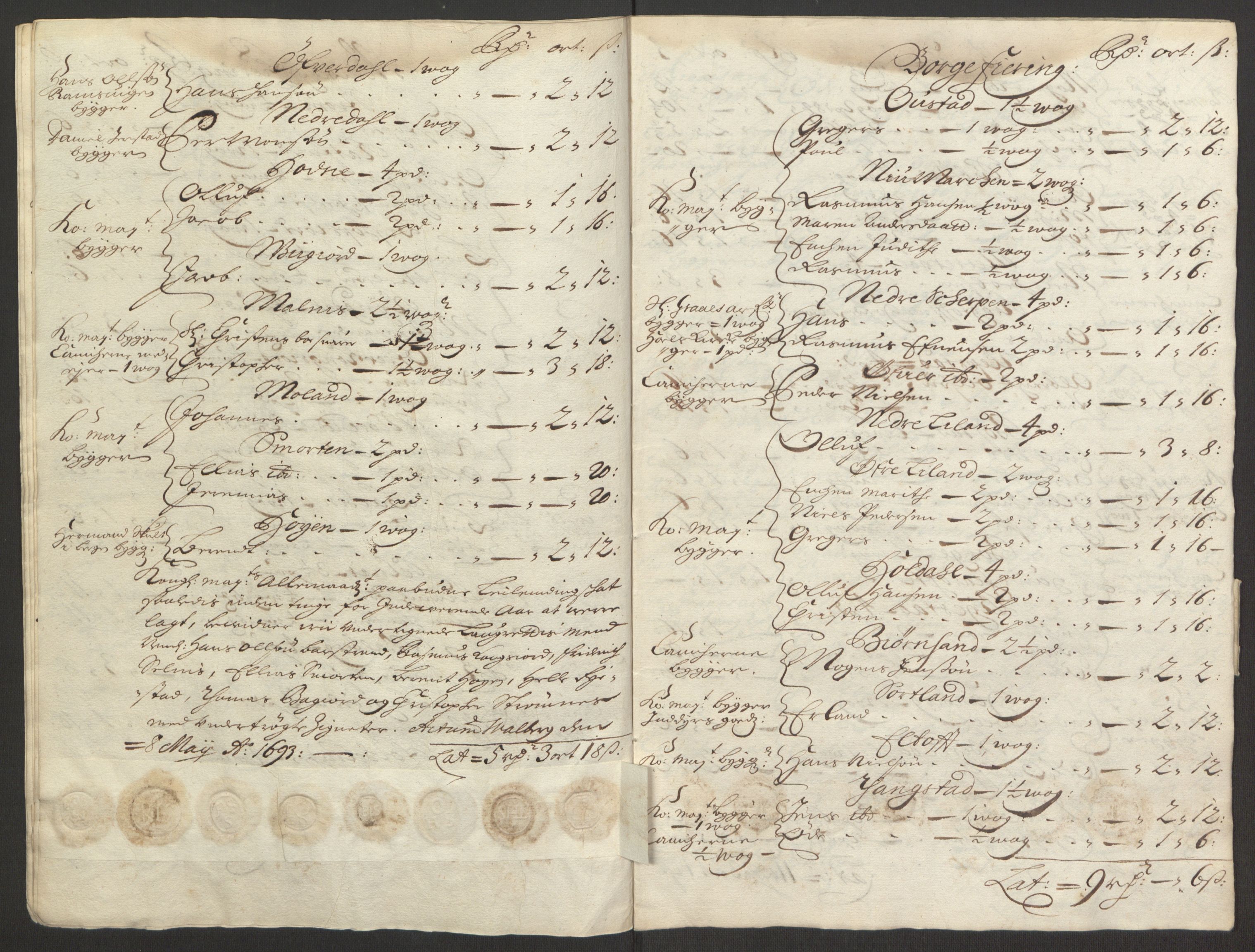 Rentekammeret inntil 1814, Reviderte regnskaper, Fogderegnskap, AV/RA-EA-4092/R67/L4675: Fogderegnskap Vesterålen, Andenes og Lofoten, 1691-1693, p. 234