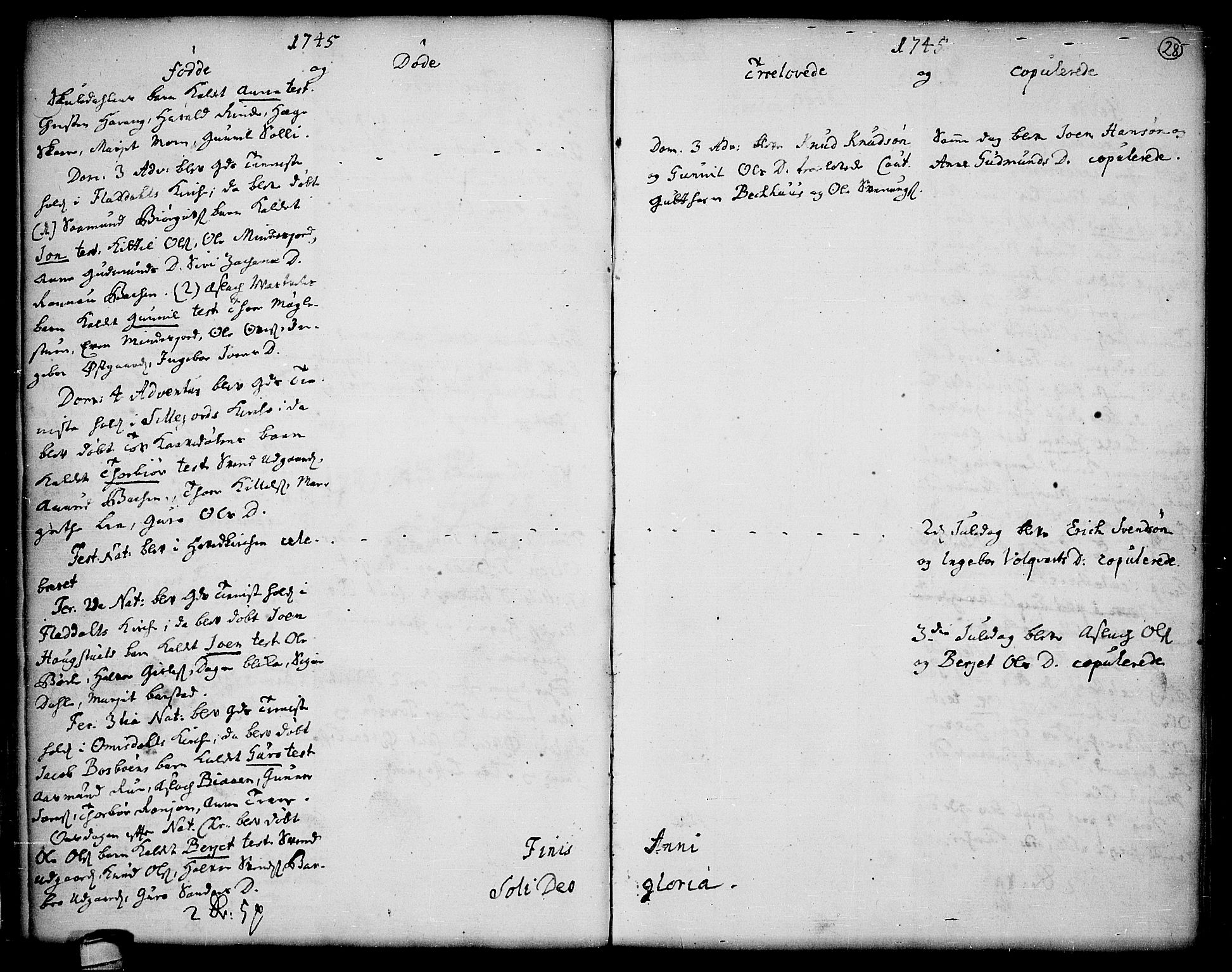 Seljord kirkebøker, SAKO/A-20/F/Fa/L0006: Parish register (official) no. I 6, 1744-1755, p. 28