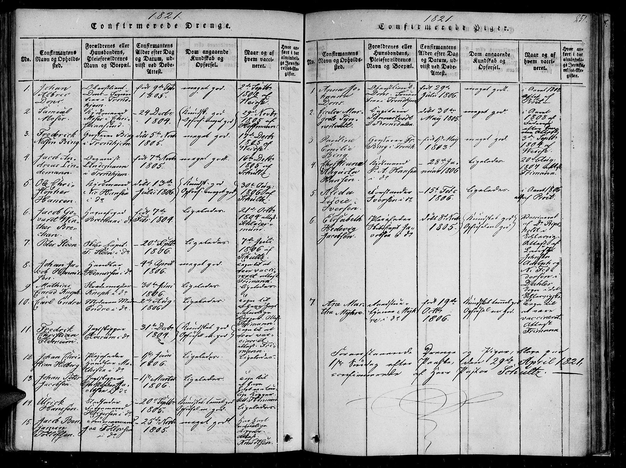 Ministerialprotokoller, klokkerbøker og fødselsregistre - Sør-Trøndelag, SAT/A-1456/602/L0107: Parish register (official) no. 602A05, 1815-1821, p. 251