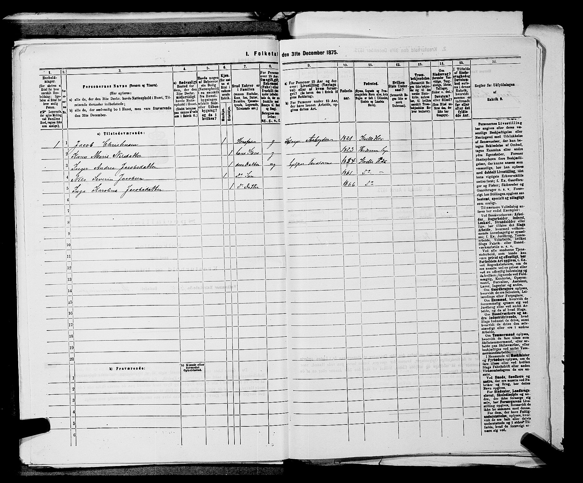 SAKO, 1875 census for 0727P Hedrum, 1875, p. 975