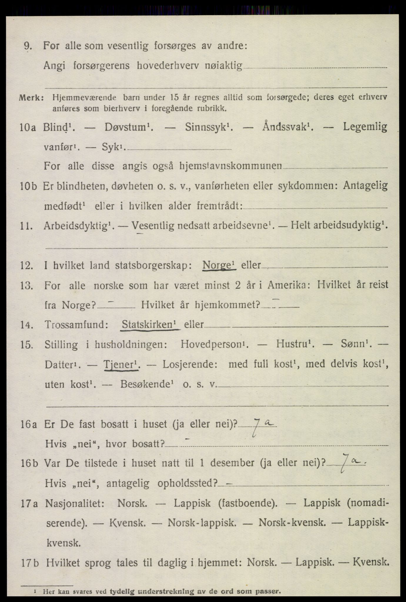 SAT, 1920 census for Leksvik, 1920, p. 3383