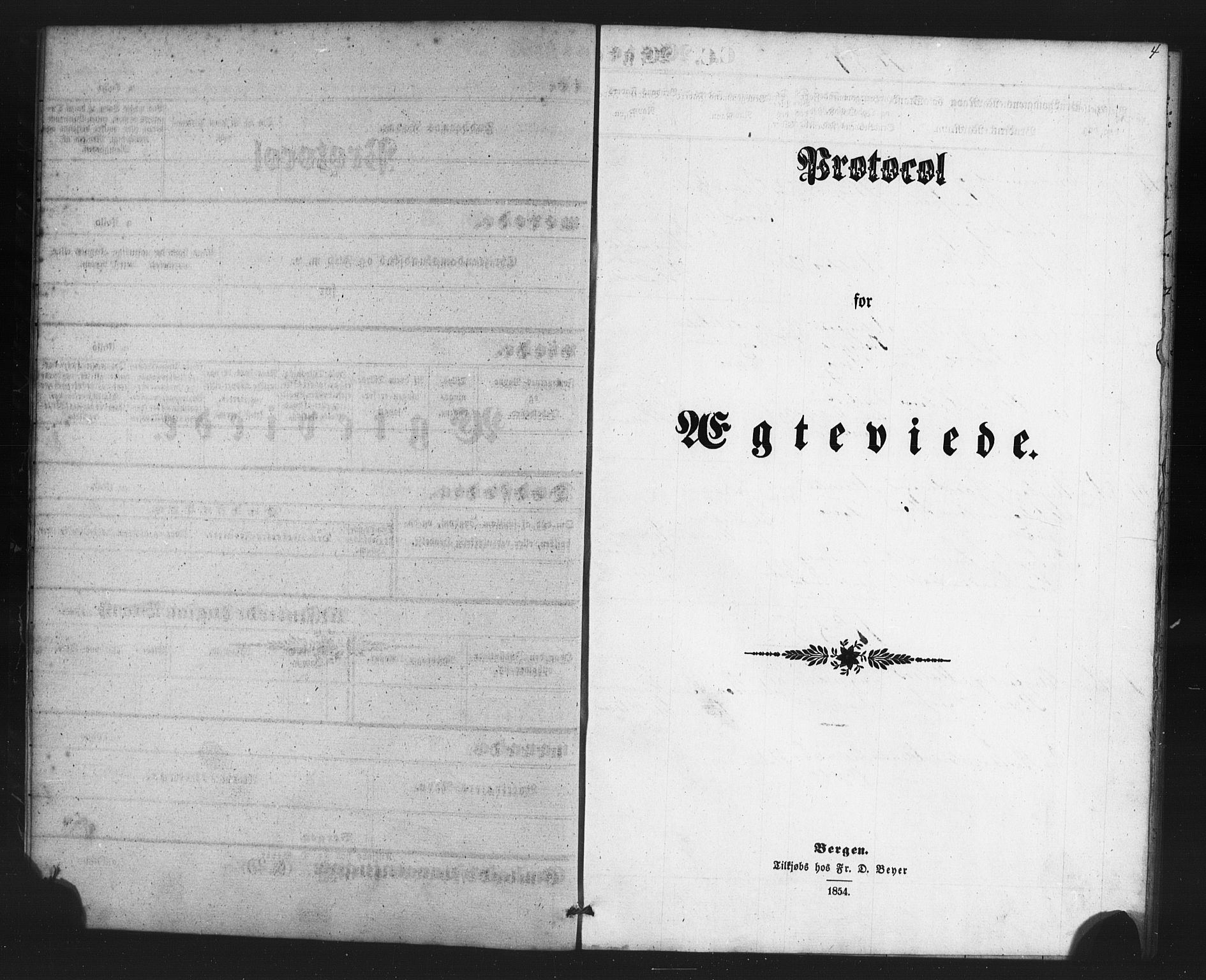 St. Jørgens hospital og Årstad sokneprestembete, AV/SAB-A-99934: Parish register (copy) no. A 7, 1854-1886, p. 4