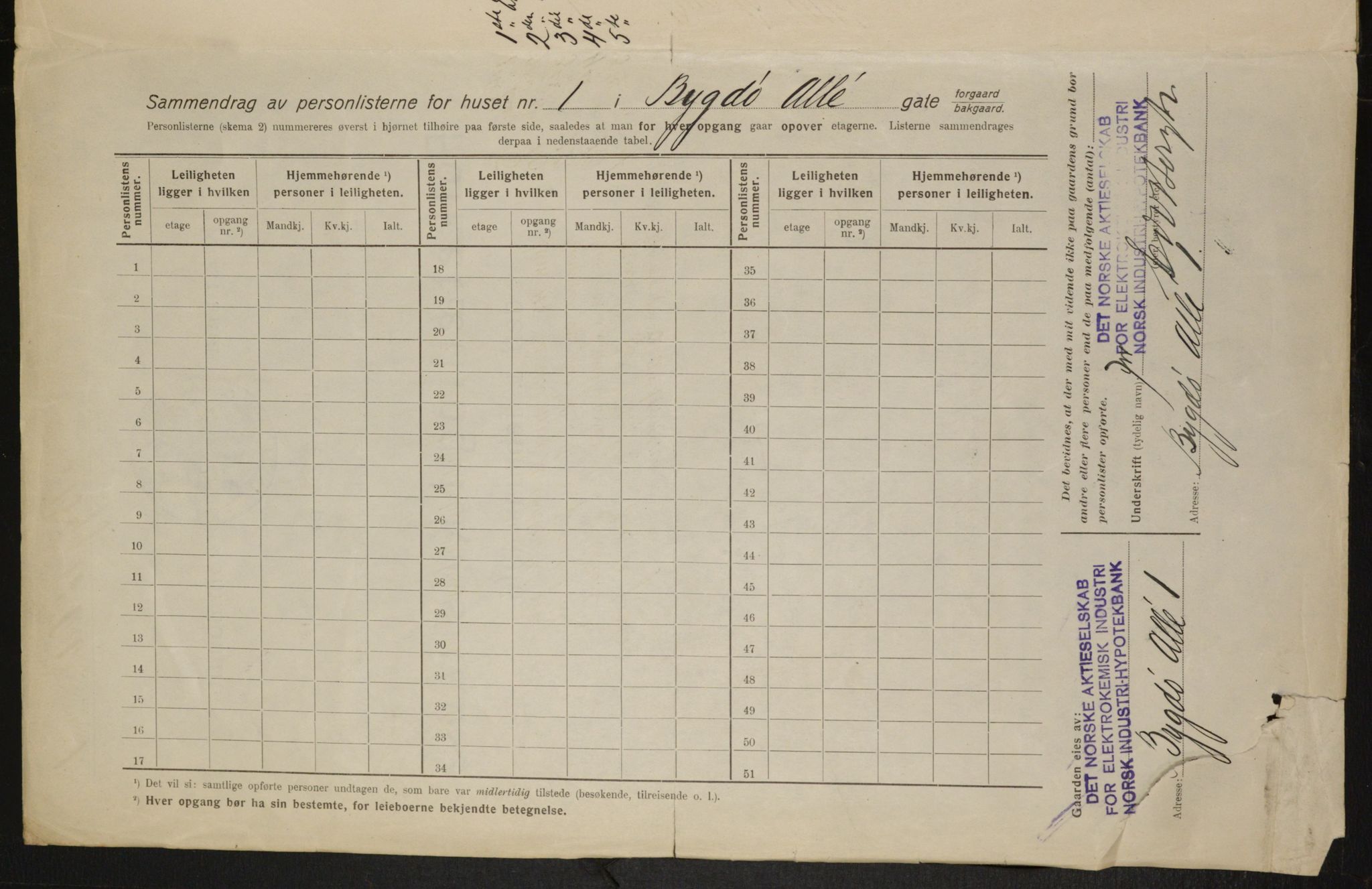 OBA, Municipal Census 1916 for Kristiania, 1916, p. 10116