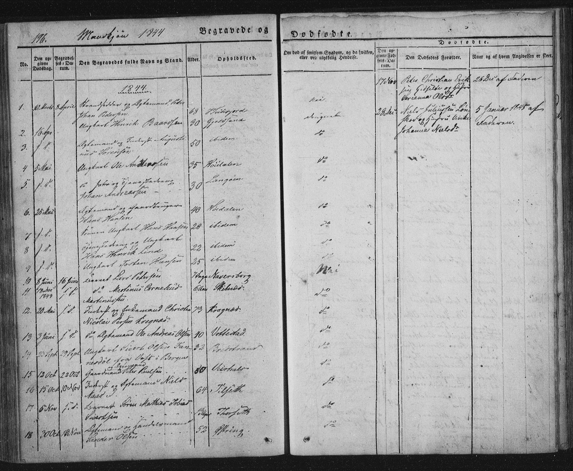 Ministerialprotokoller, klokkerbøker og fødselsregistre - Nordland, SAT/A-1459/893/L1332: Parish register (official) no. 893A05, 1841-1858, p. 196