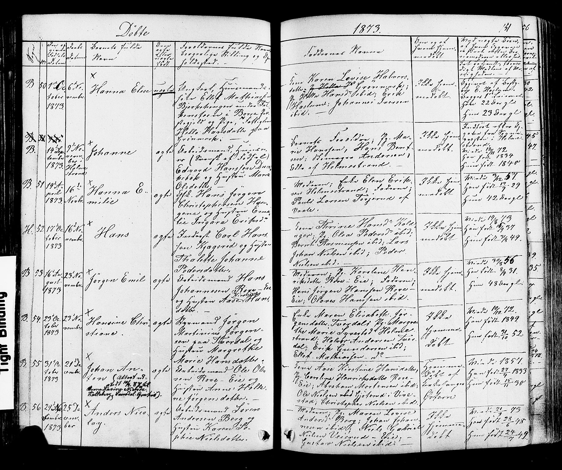 Botne kirkebøker, SAKO/A-340/F/Fa/L0006: Parish register (official) no. I 6, 1836-1877, p. 151