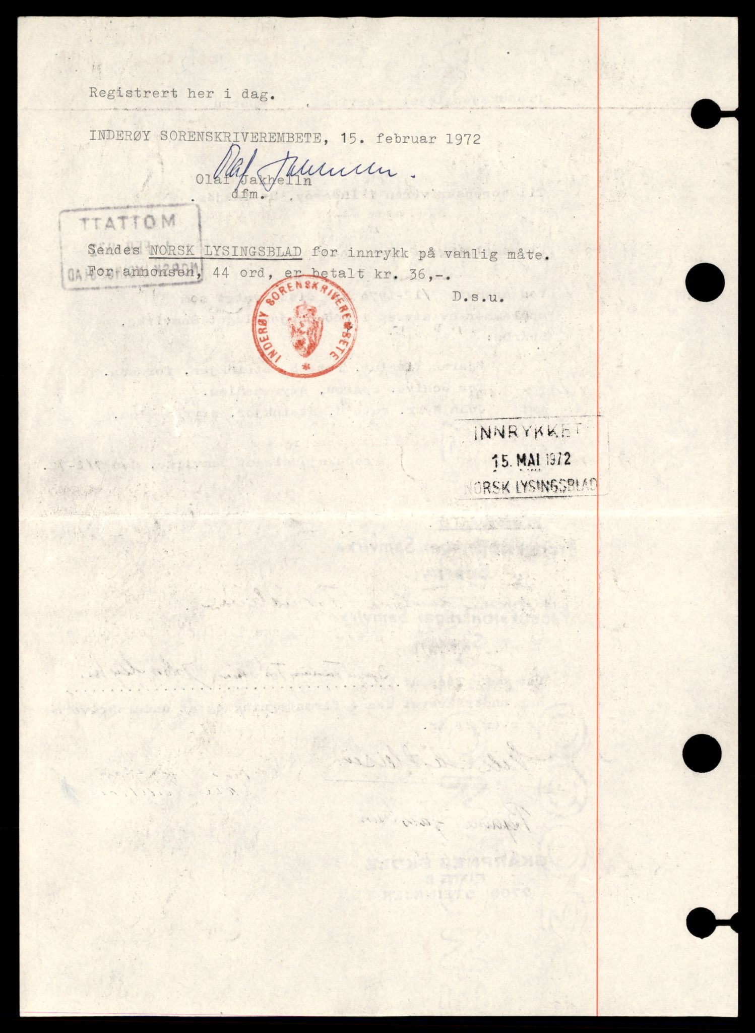 Inderøy sorenskriveri, AV/SAT-A-4147/2/J/Jd/Jde/L0021: Andelslag og borettslag, P-T, 1944-1990, p. 2