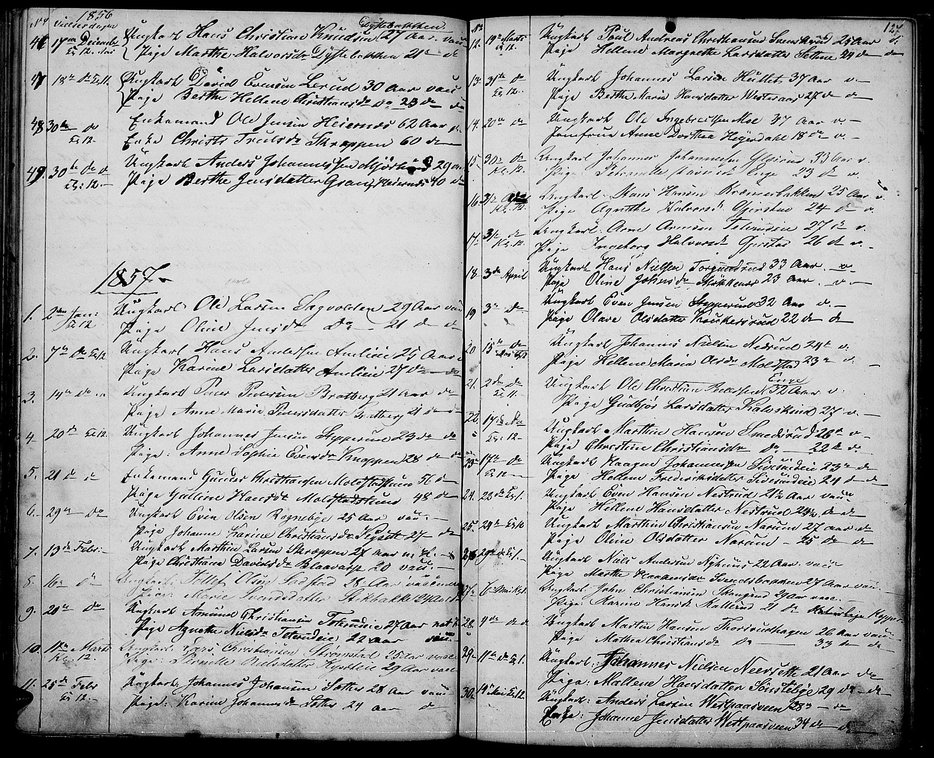 Vestre Toten prestekontor, SAH/PREST-108/H/Ha/Hab/L0005: Parish register (copy) no. 5, 1854-1870, p. 127