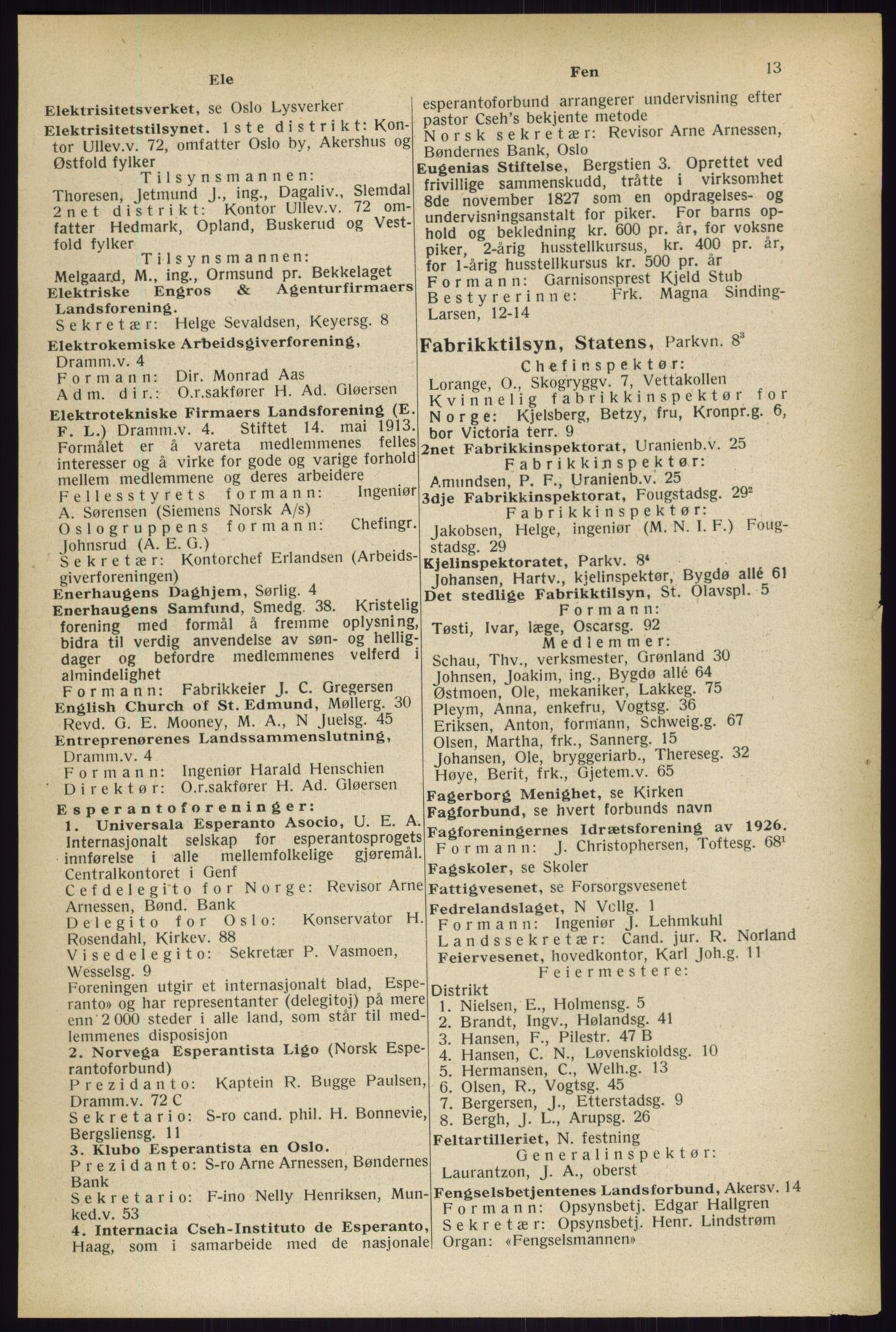 Kristiania/Oslo adressebok, PUBL/-, 1933, p. 13