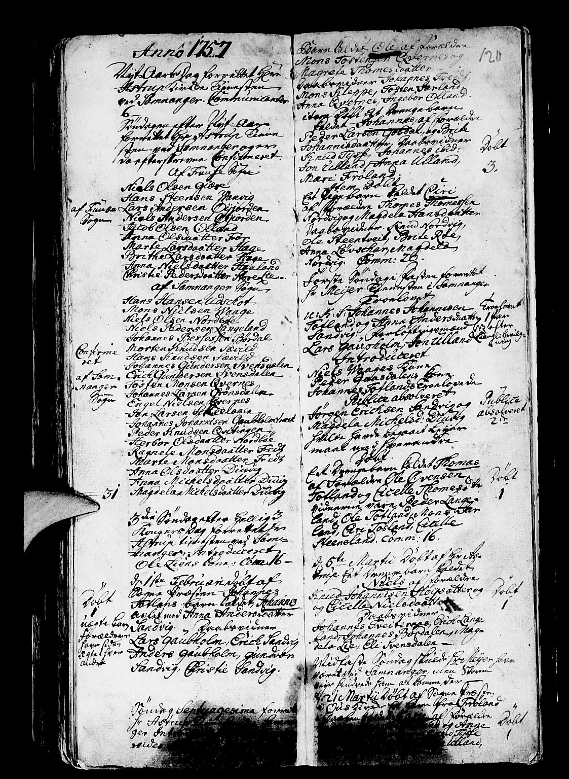 Os sokneprestembete, SAB/A-99929: Parish register (official) no. A 4, 1669-1760, p. 120