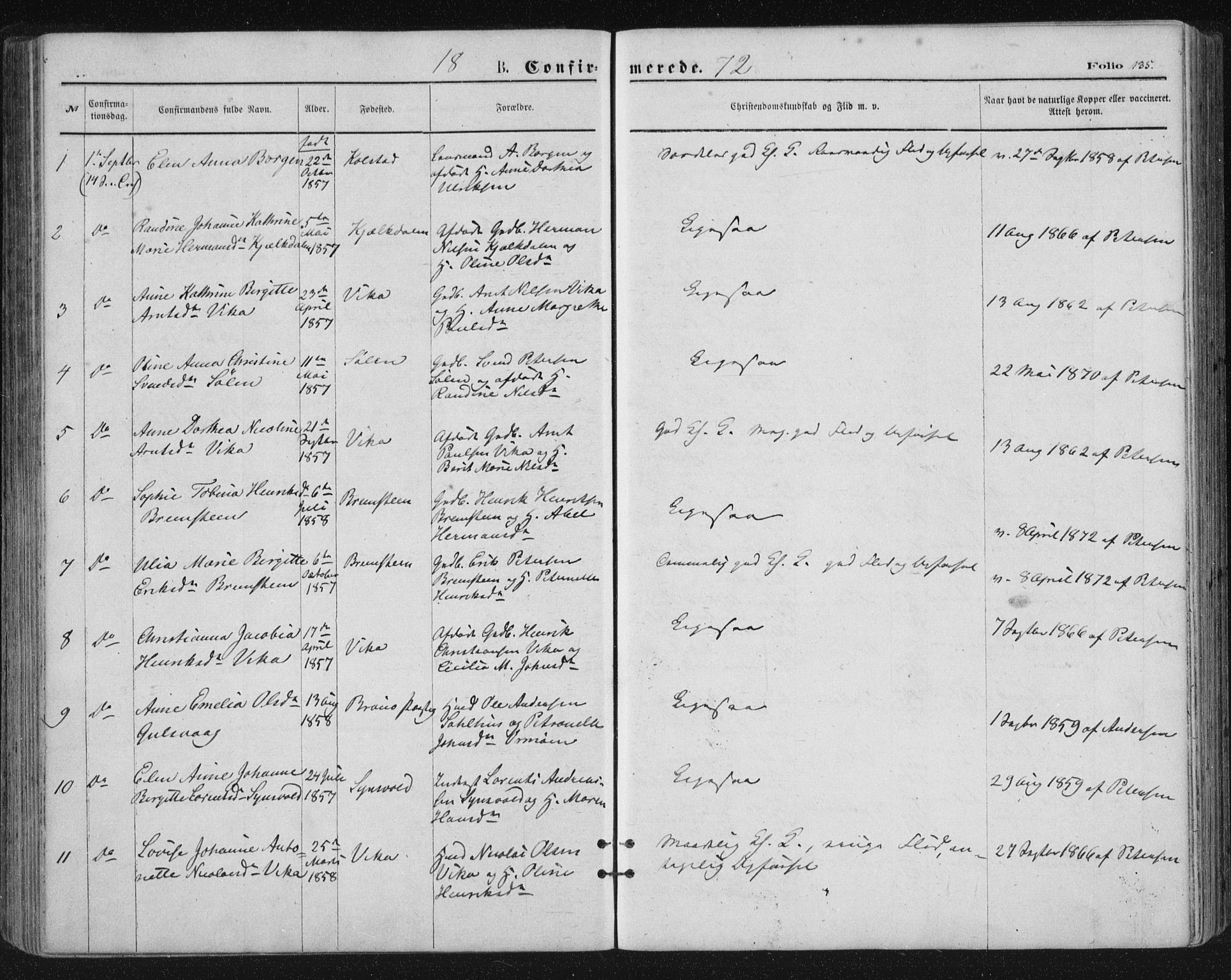 Ministerialprotokoller, klokkerbøker og fødselsregistre - Nordland, SAT/A-1459/816/L0241: Parish register (official) no. 816A07, 1870-1885, p. 135