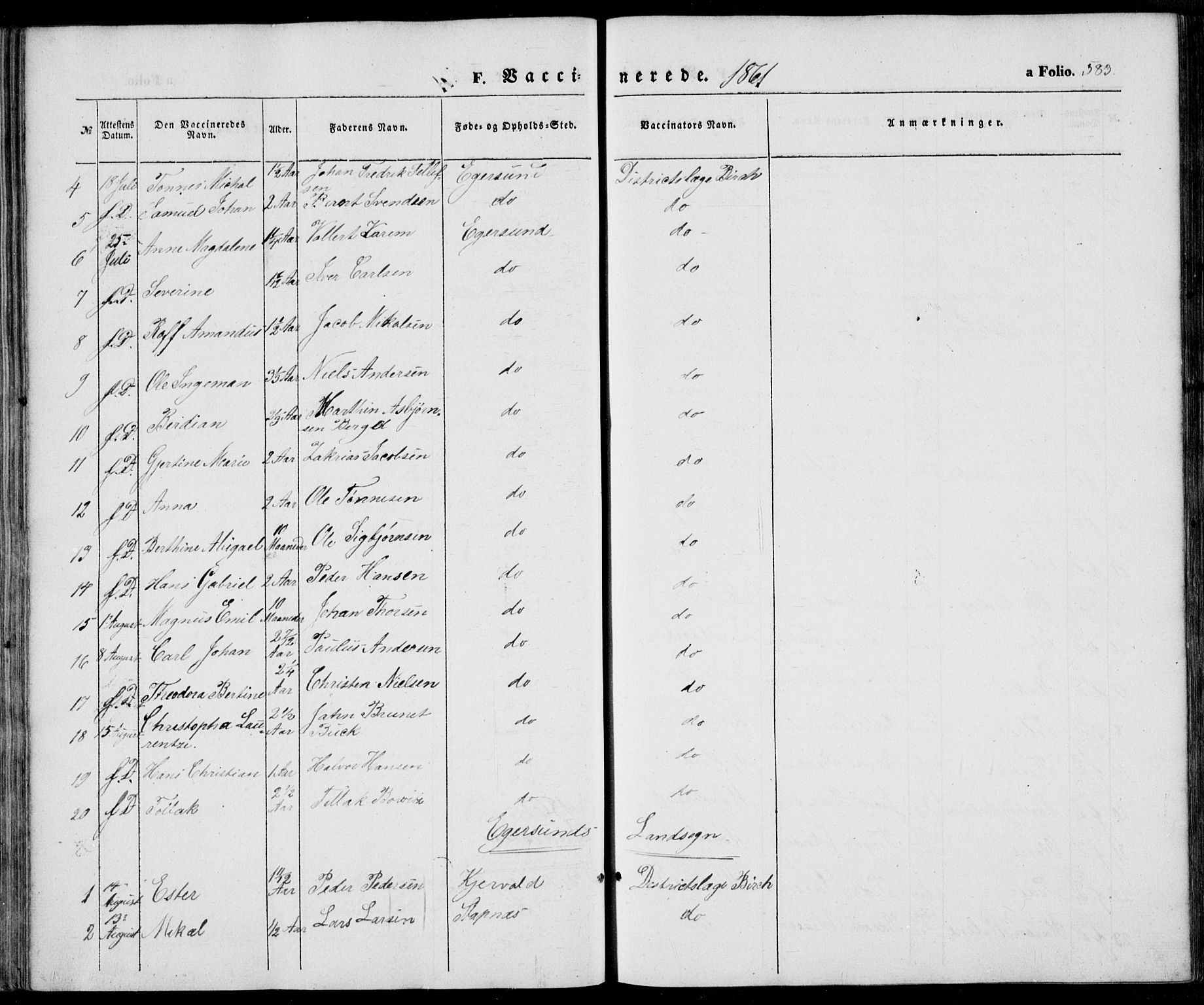 Eigersund sokneprestkontor, AV/SAST-A-101807/S08/L0013: Parish register (official) no. A 12.2, 1850-1865, p. 583