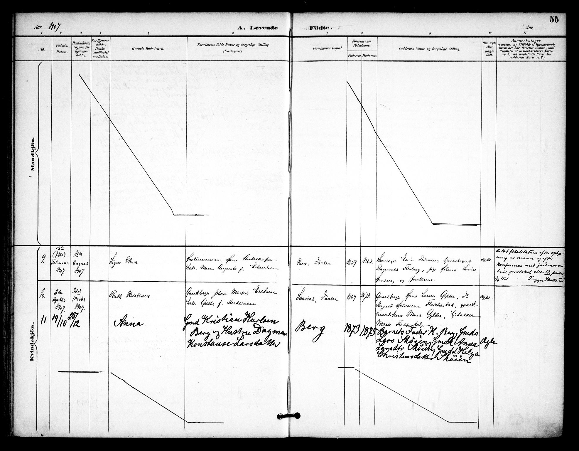 Våler prestekontor Kirkebøker, AV/SAO-A-11083/F/Fa/L0011: Parish register (official) no. I 11, 1893-1909, p. 55