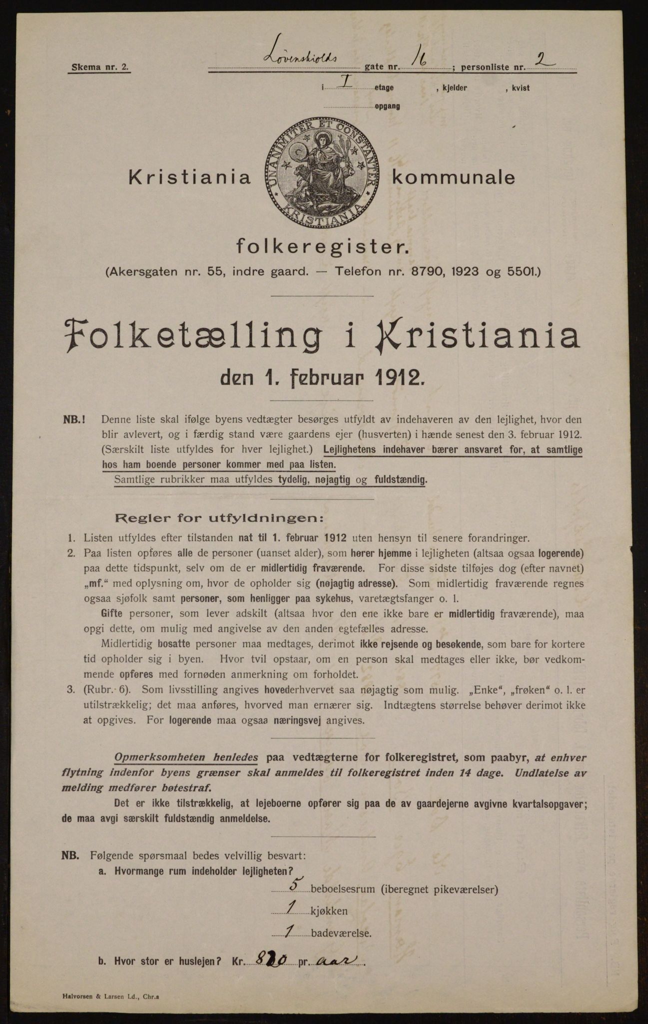 OBA, Municipal Census 1912 for Kristiania, 1912, p. 59427