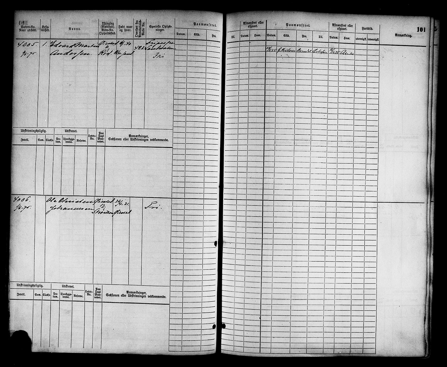 Arendal mønstringskrets, AV/SAK-2031-0012/F/Fb/L0015: Hovedrulle nr 3807-4568, S-13, 1872-1900, p. 106