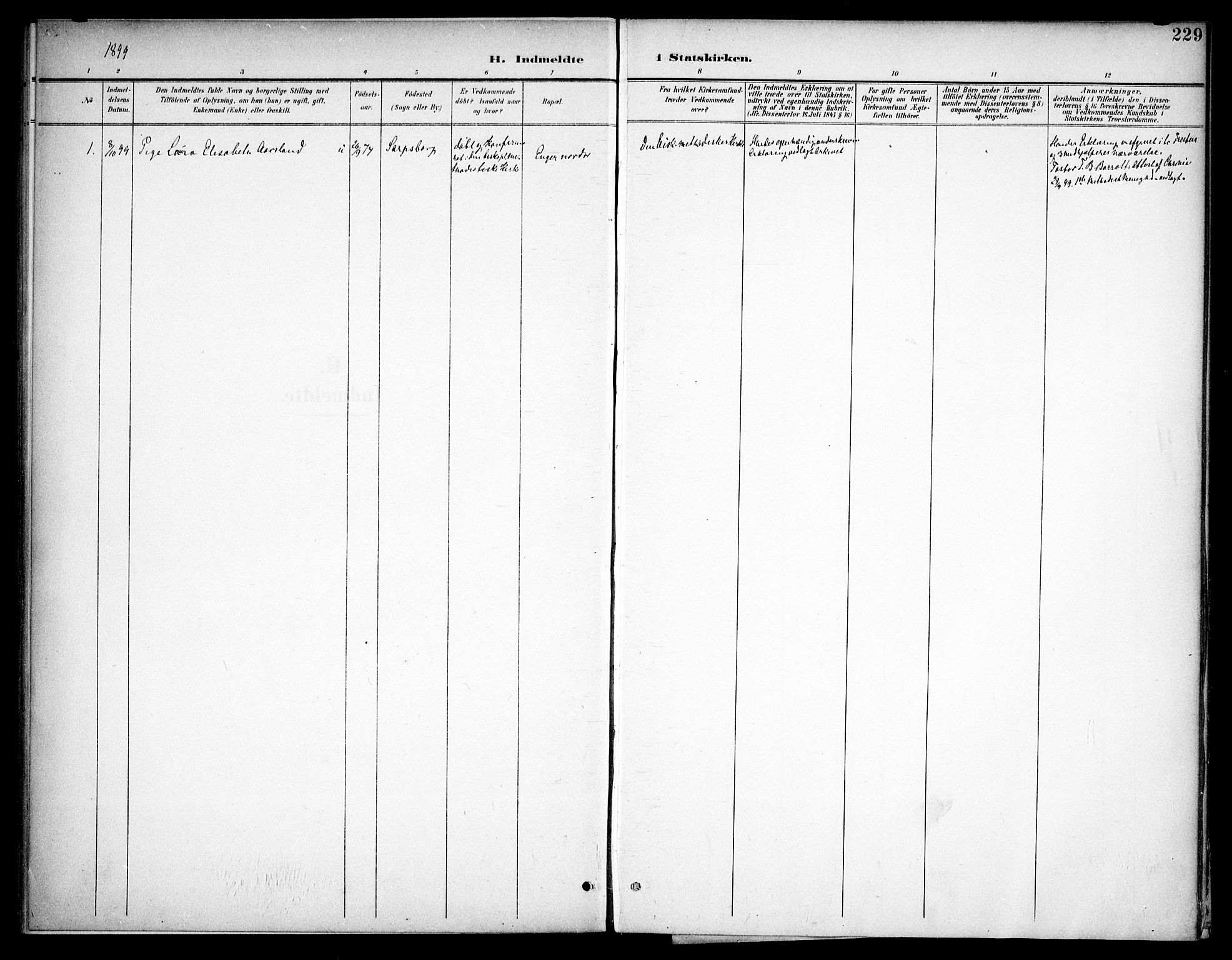 Høland prestekontor Kirkebøker, SAO/A-10346a/F/Fb/L0003: Parish register (official) no. II 3, 1897-1912, p. 229