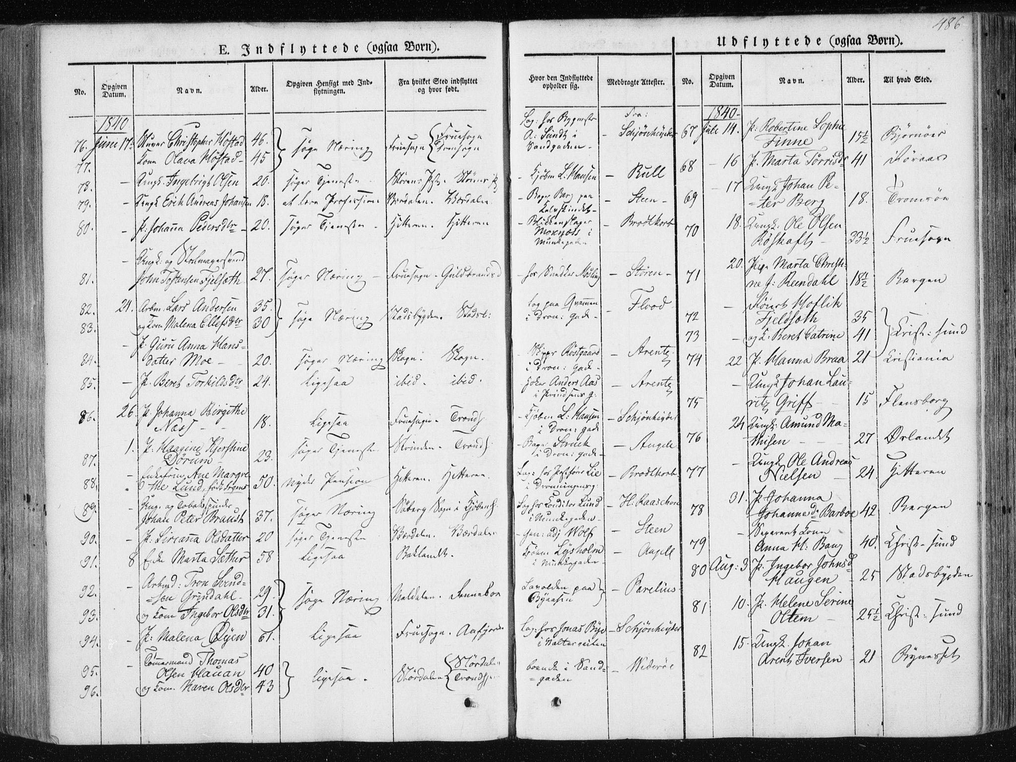 Ministerialprotokoller, klokkerbøker og fødselsregistre - Sør-Trøndelag, SAT/A-1456/601/L0049: Parish register (official) no. 601A17, 1839-1847, p. 486