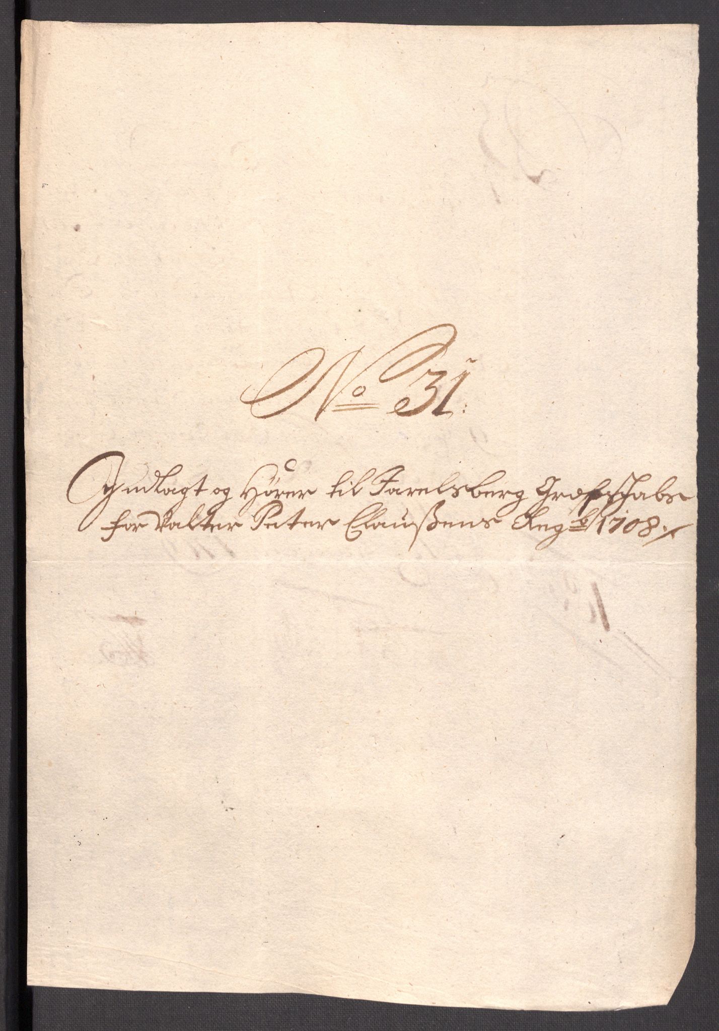 Rentekammeret inntil 1814, Reviderte regnskaper, Fogderegnskap, AV/RA-EA-4092/R32/L1873: Fogderegnskap Jarlsberg grevskap, 1708, p. 260