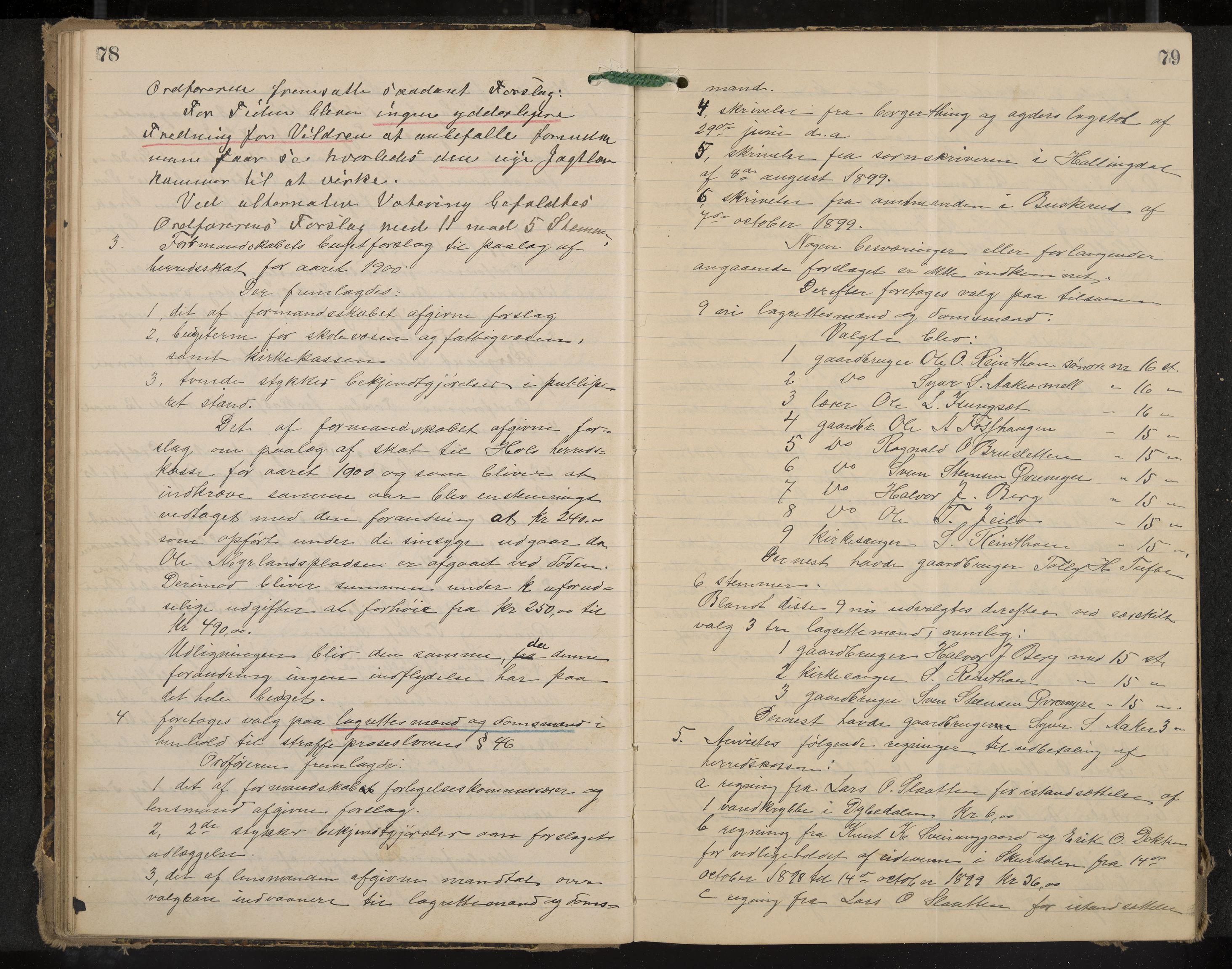 Hol formannskap og sentraladministrasjon, IKAK/0620021-1/A/L0003: Møtebok, 1897-1904, p. 78-79