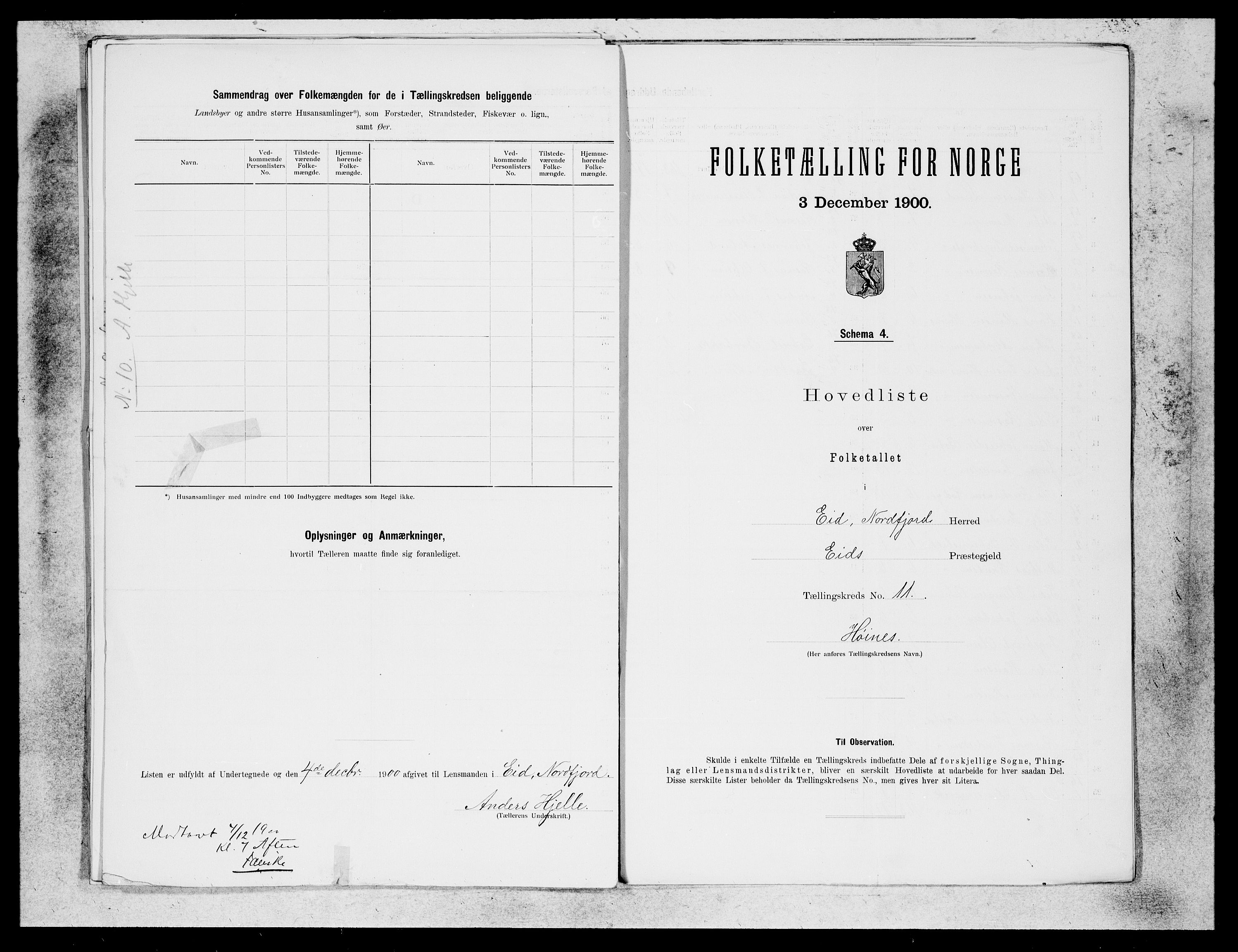 SAB, 1900 census for Eid, 1900, p. 21